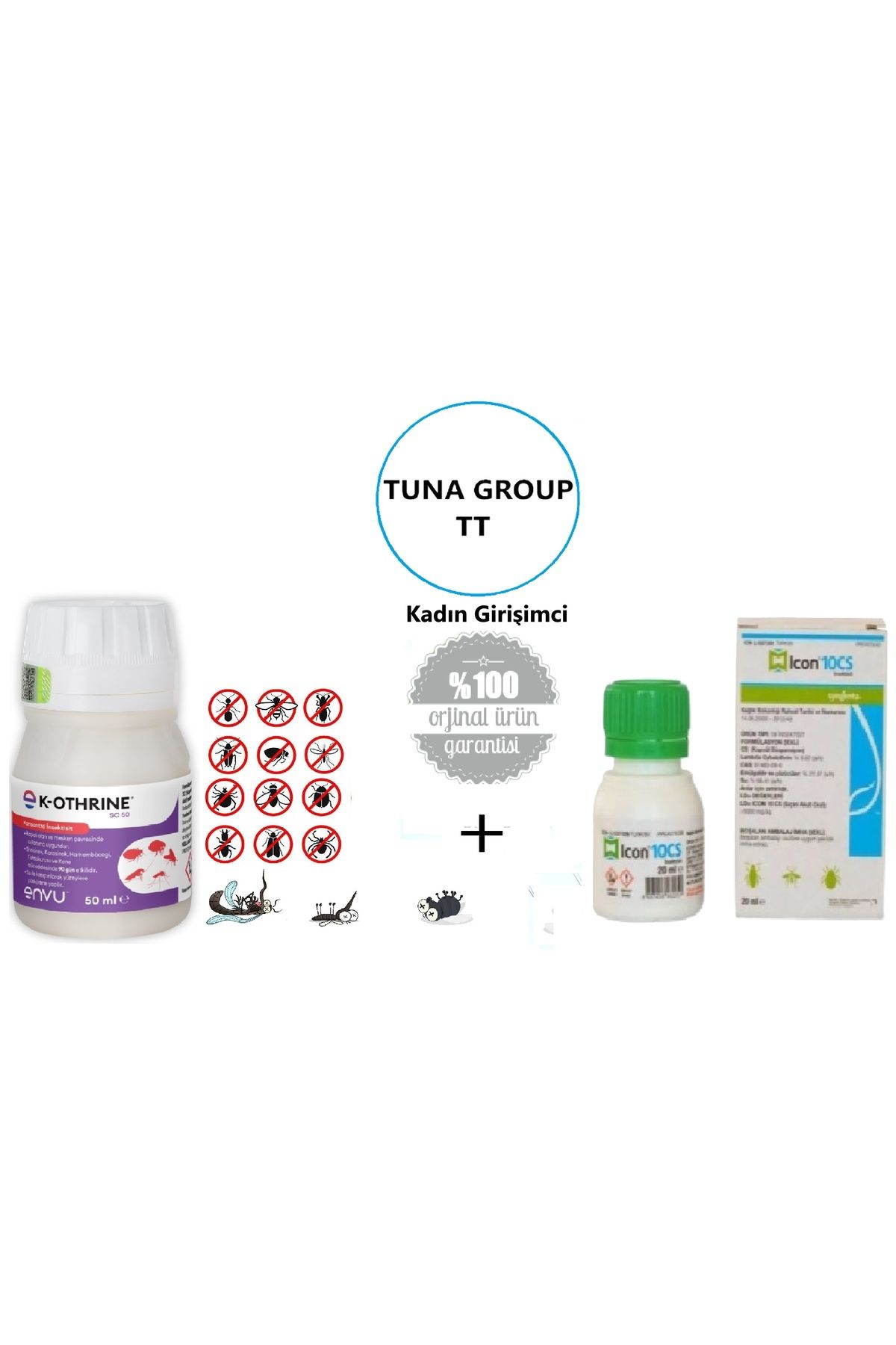 Bayer K-OTHRİNE SC 50 ML ve İCON 10 CS 20 ML İKİLİSİ - KENE, KARINCA, BÖCEK İLACI