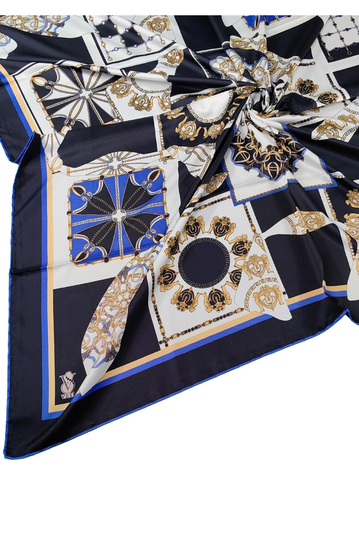 mim eşarp VESİ Eşarp Desenli Sport Twill Eşarp 120x120 cm