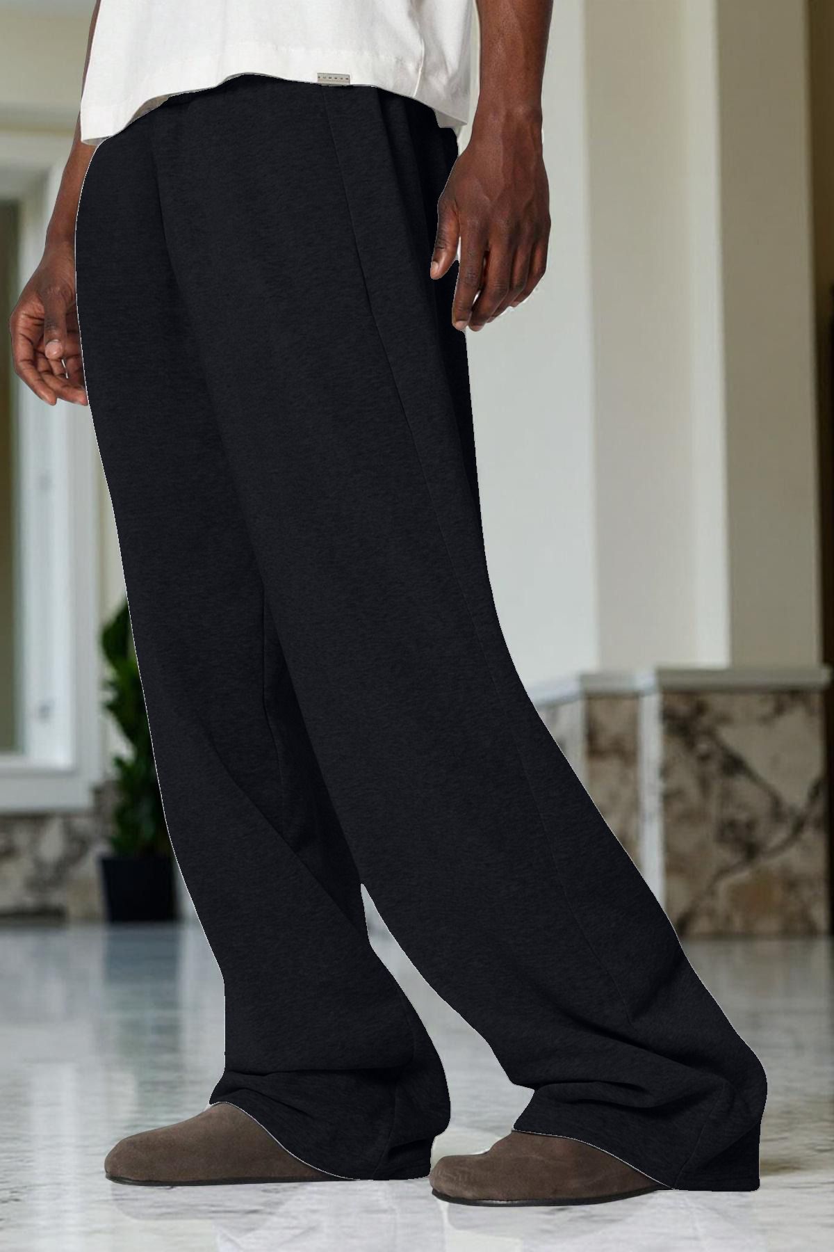 BSBSPOR Oversize Yazlık Bol Kesim Lastikli Paça gri siyah füme Erkek / Kadın