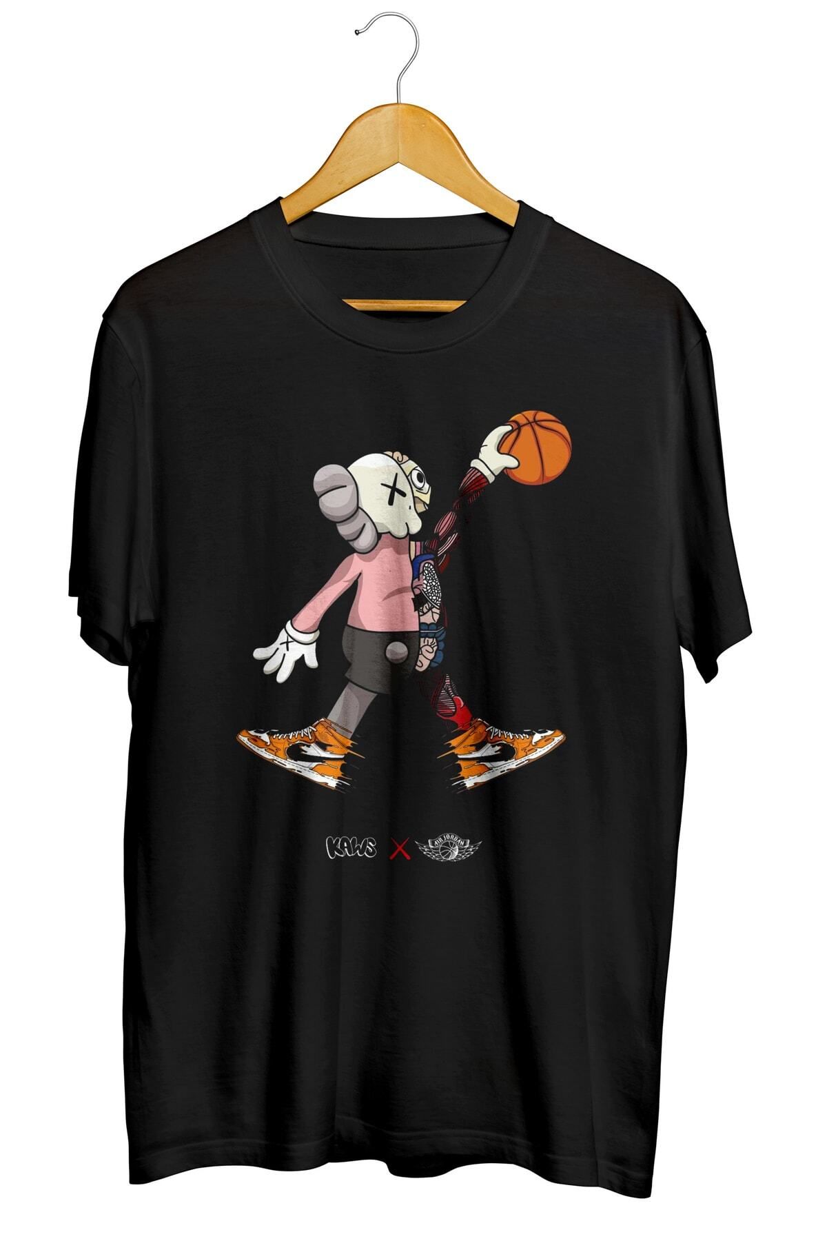 Miba Store Kaws Basketball Baskılı Unisex Tişört