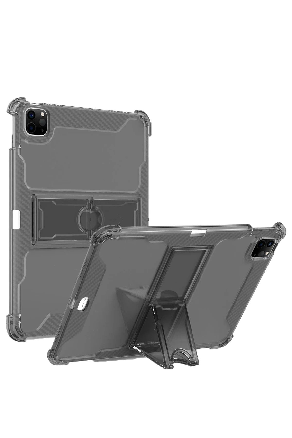 NANOSPACE iPad 10.2 (9.nesil) Kılıf Anti Şeffaf Standlı Tablet Silikon