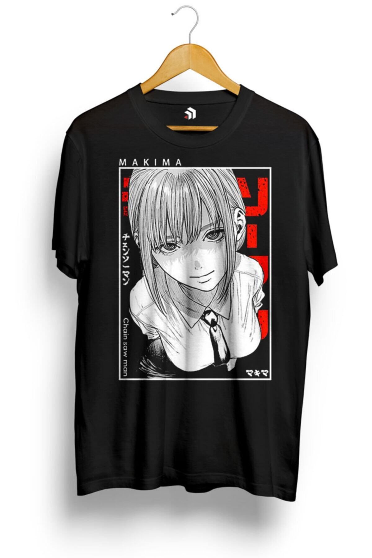 Miba Store Makima Red - Chainsaw Man Anime Baskılı Tişört