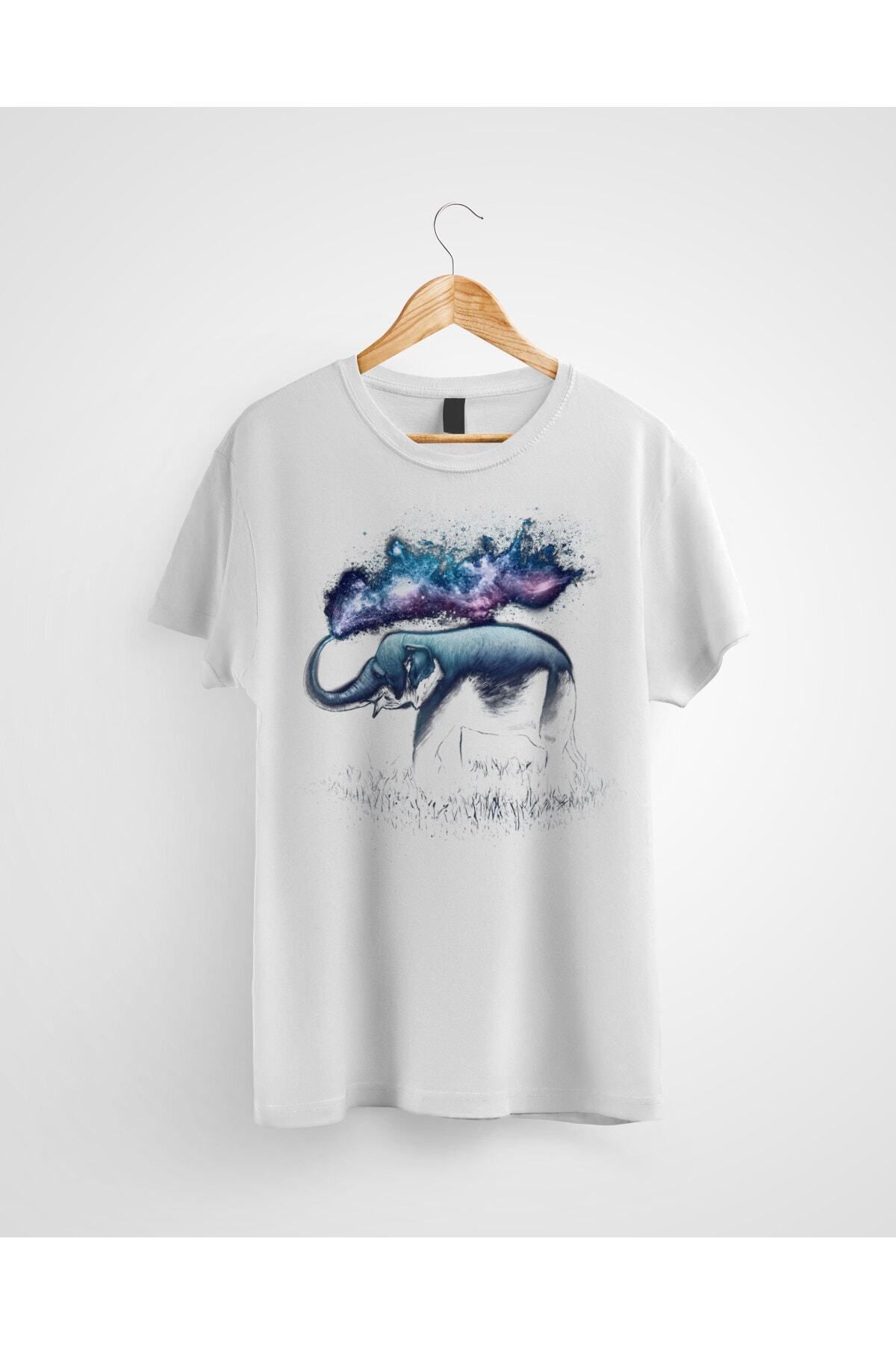 Miba Store Unisex Filin Bulut Hali Baskılı Tshirt