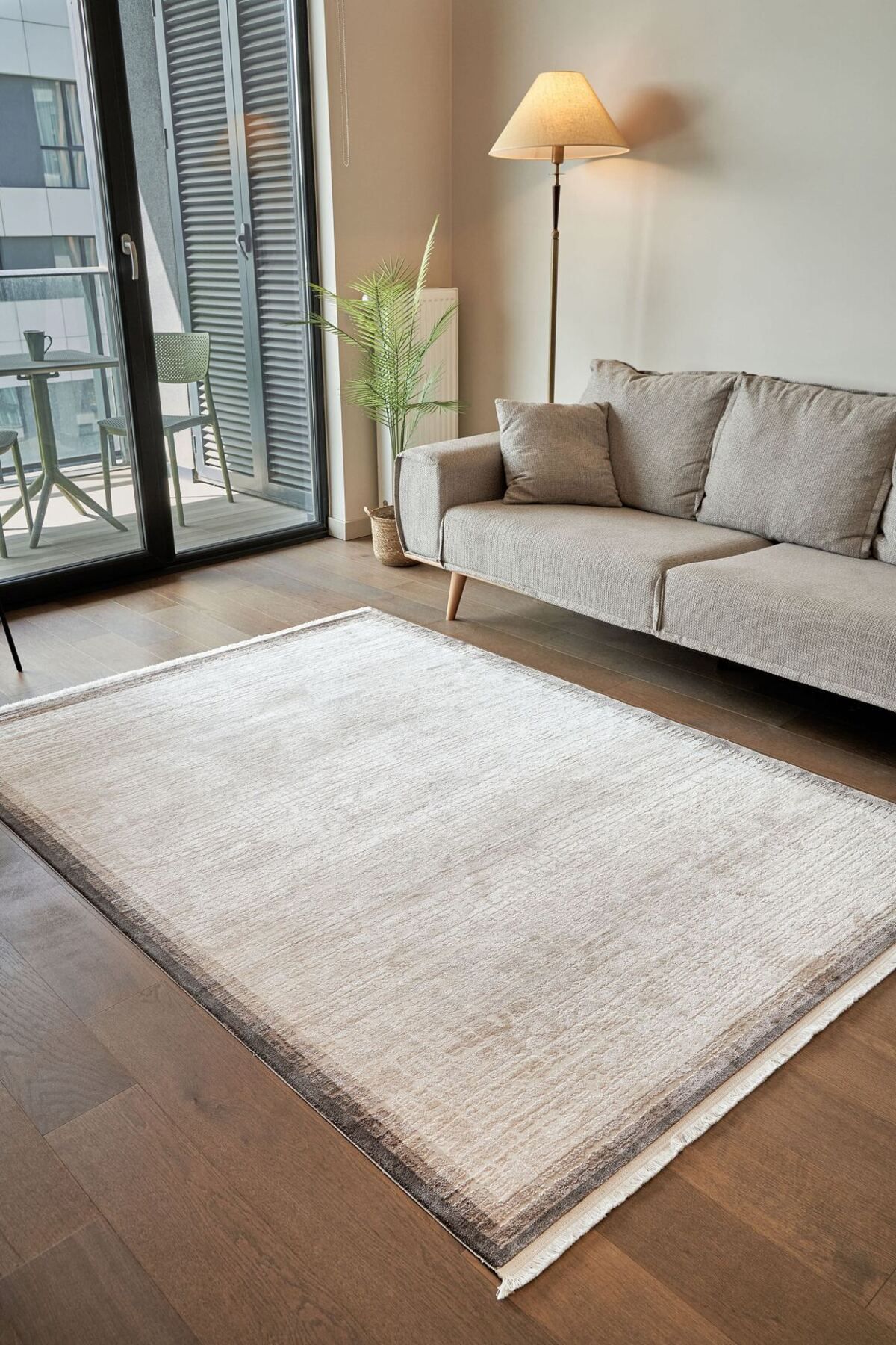 akbel halı & yatak exclusive home design Calista 1742 Bej - Viskon Dokuma Halı | Modern Salon Halısı