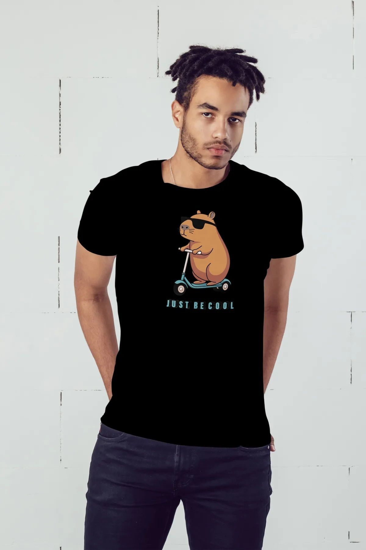 Hunors Sportswear & Company Unisex Kadın/Erkek Oversize Baskılı Pamuklu Bisiklet Yaka Kısa Kollu T-shirt