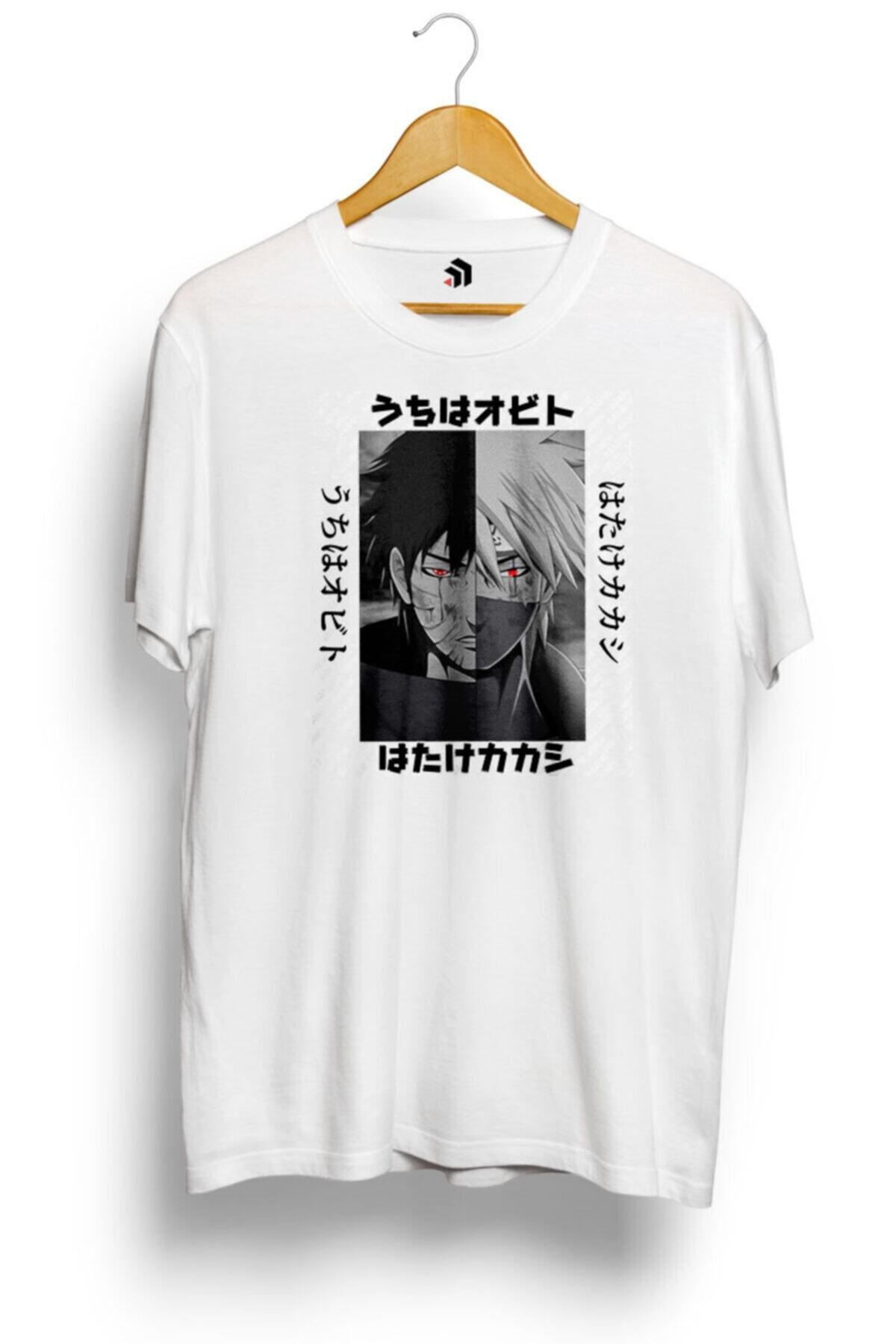 Miba Store Uchiha Obito Hatake Kakashi Naruto Anime Baskılı Tişört