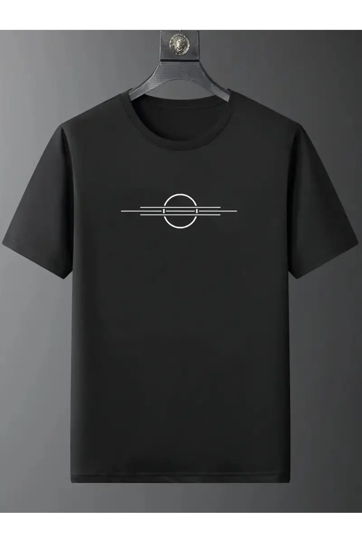 Hunors Sportswear & Company Unisex Kadın/Erkek Siyah Baskılı Oversize T-shirt