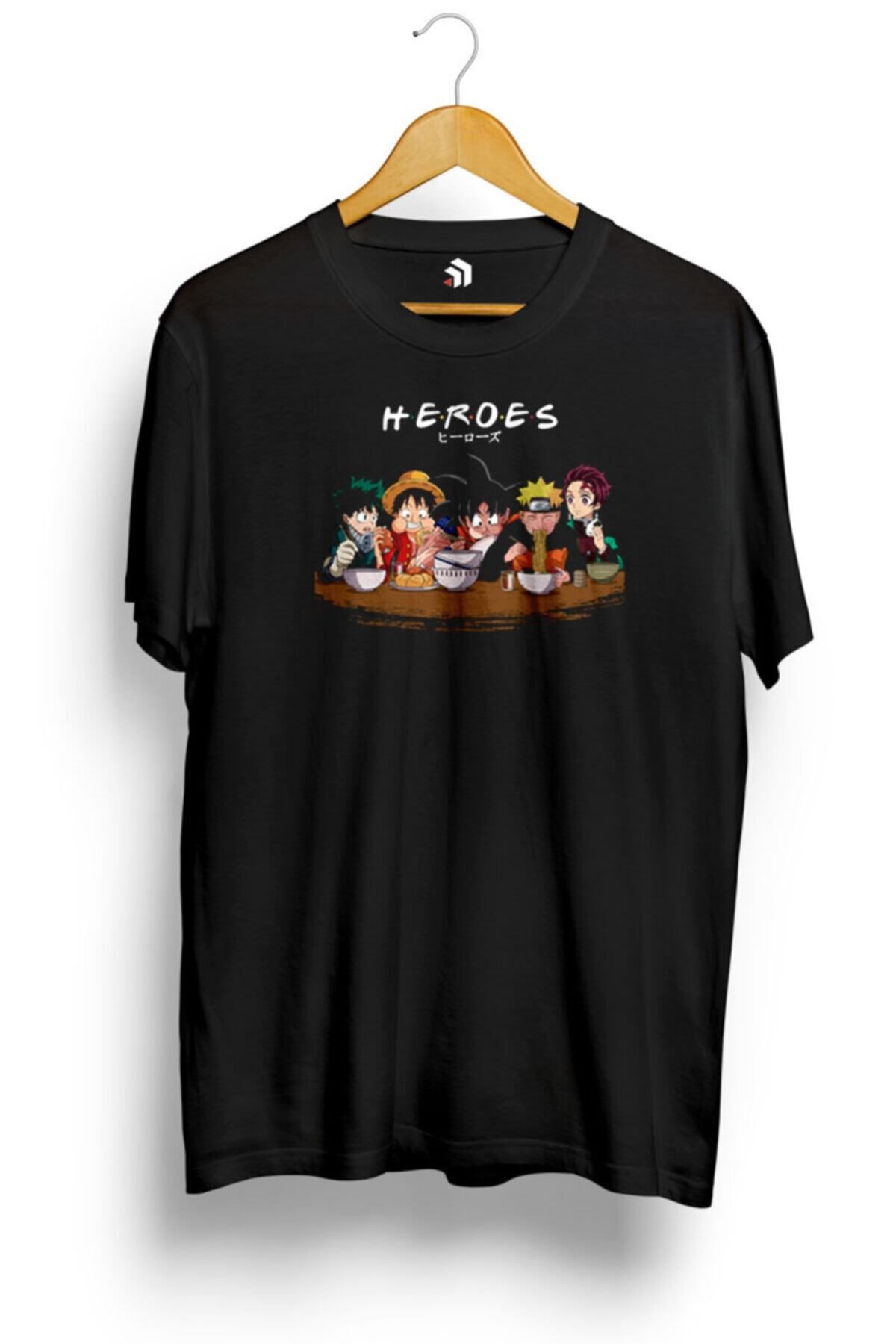 Miba Store H·e·r·o·e·s Anime Baskılı Tişört