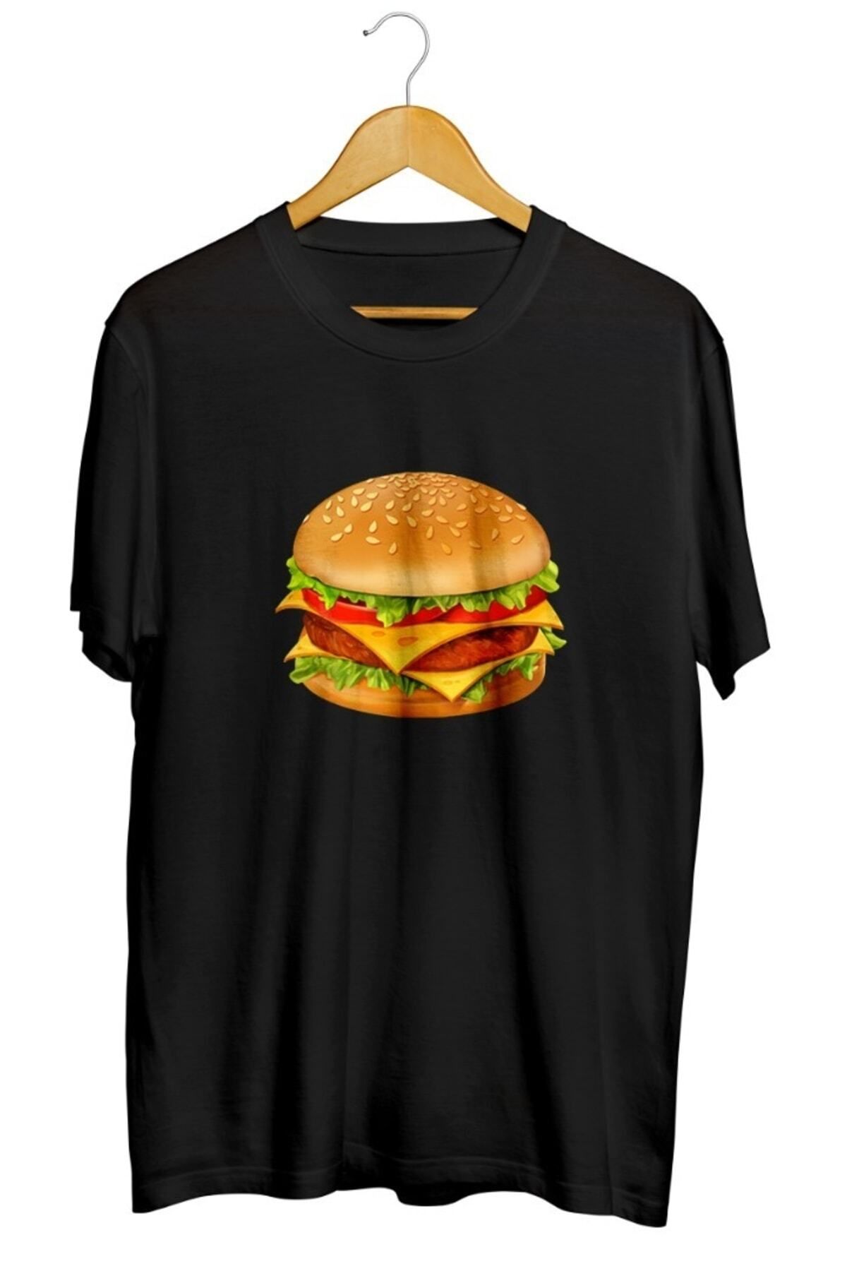 Miba Store Hamburger Baskılı Unisex Tişört