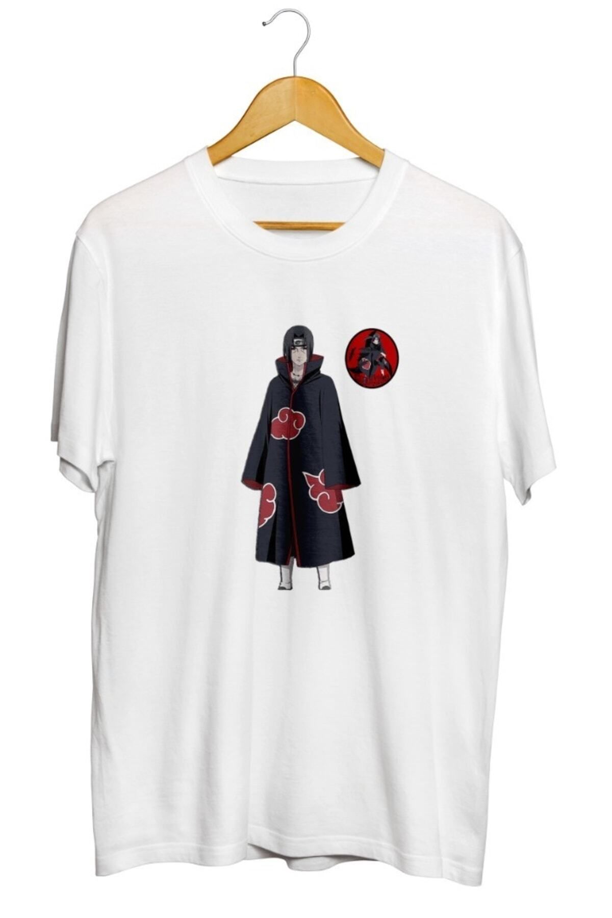 Miba Store Itachi Uchiha Akatsuki Manga Anime Naruto Baskılı Unisex Tişört