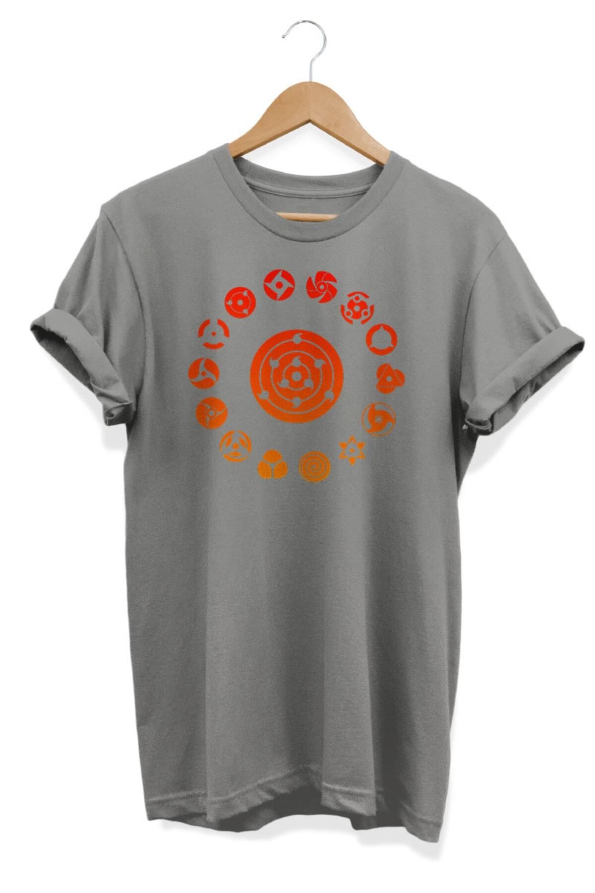 Miba Store Sharingan Naruto Anime Baskılı Oversize Tişört
