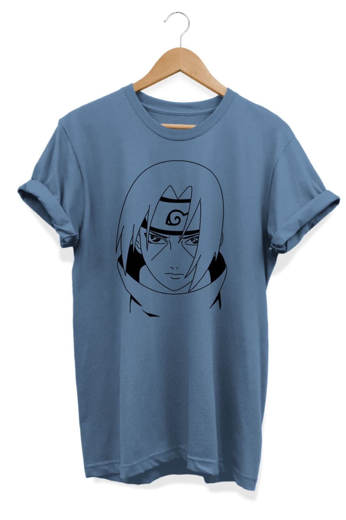 Miba Store Itachi Uchiha Naruto Anime Baskılı Oversize Tişört