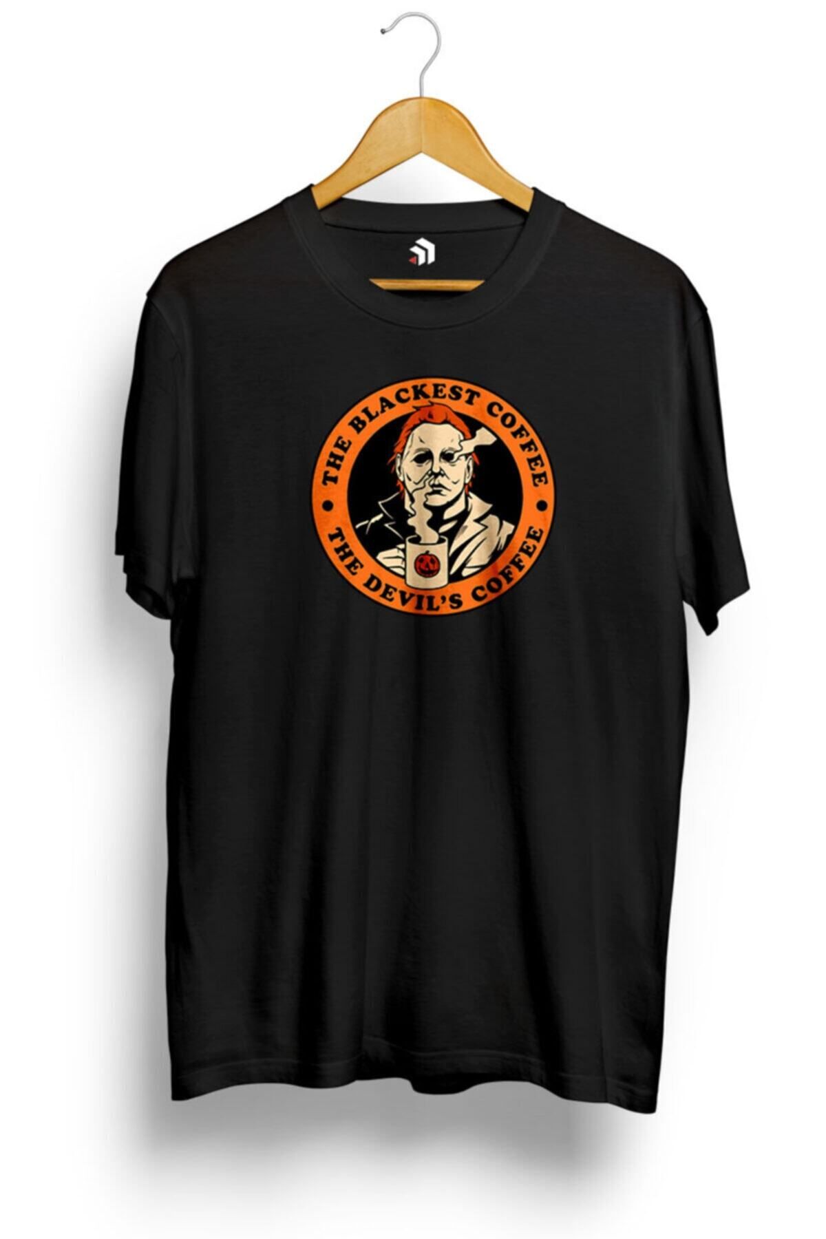 Miba Store Michael Myers The Blackest Coffee The Devil’s Coffee Baskılı Tişört
