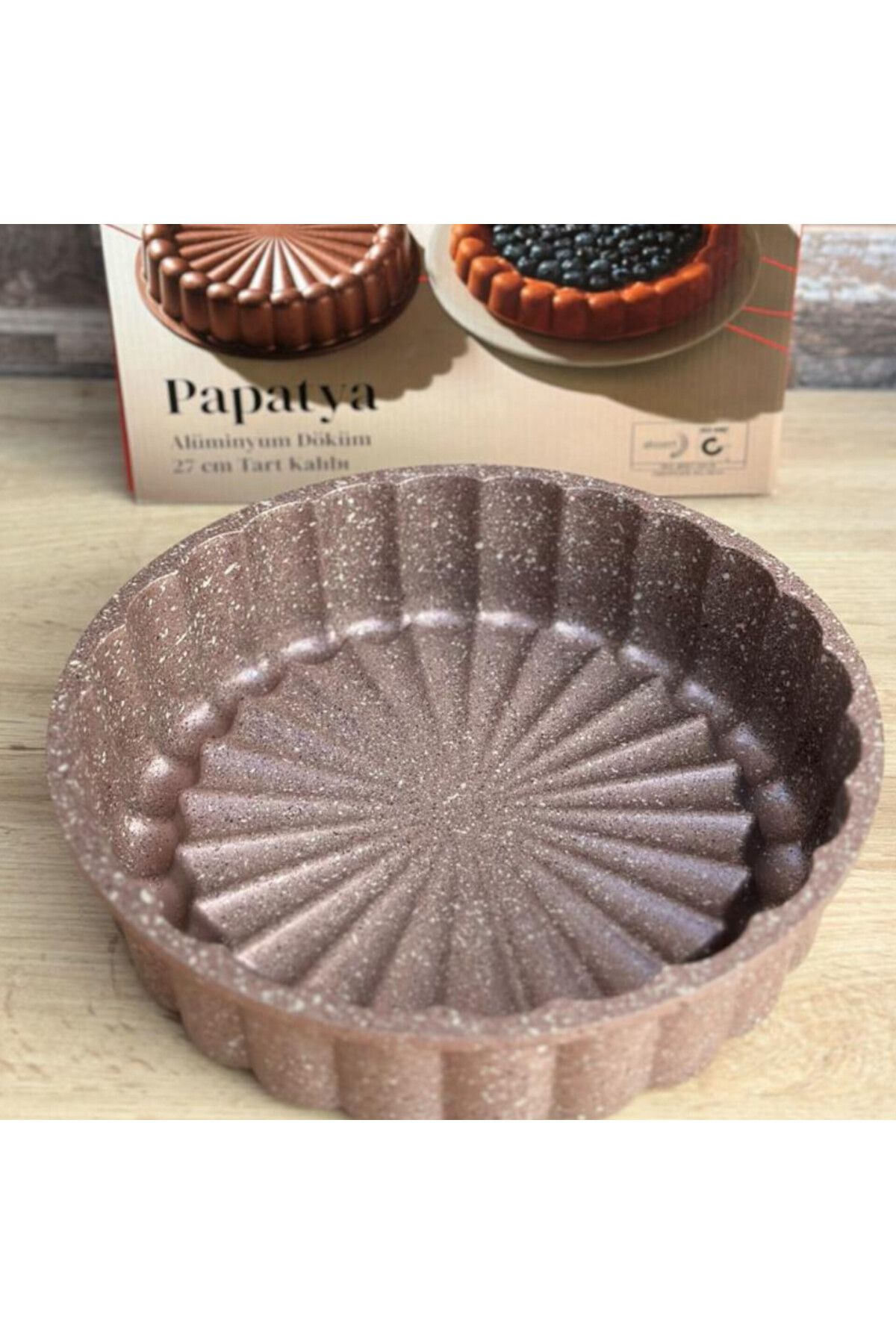 abnturk Granit Tart Kalıbı 26 x 7 Tart Turta Kek Kalıbı