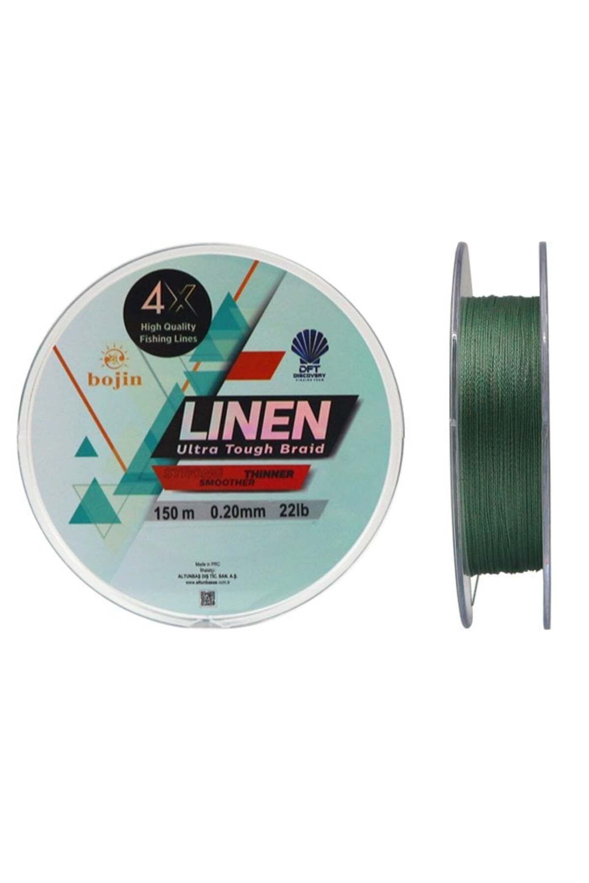 DFT Bojin 4X 150MT Linen Yeşil İp Misina 0.20MM