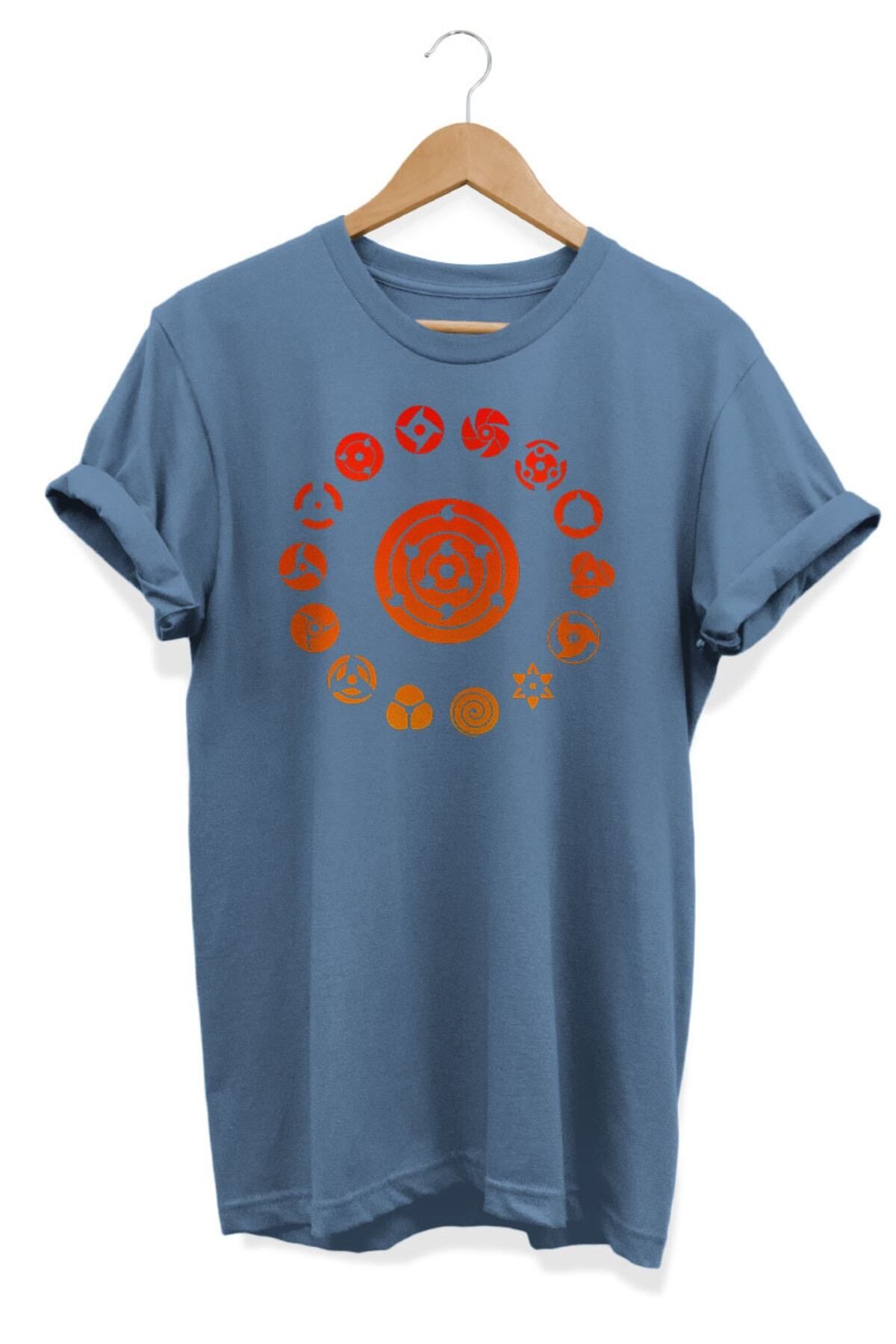 Miba Store Sharingan Naruto Anime Baskılı Oversize Tişört