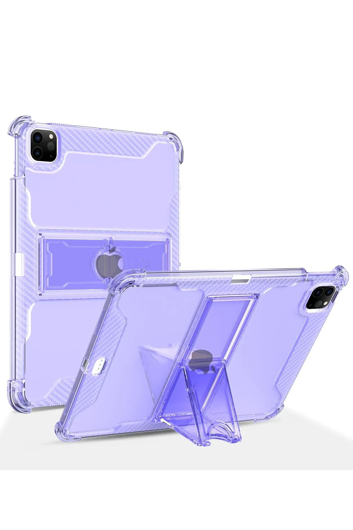 NANOSPACE iPad 10.2 (9.nesil) Kılıf Anti Şeffaf Standlı Tablet Silikon