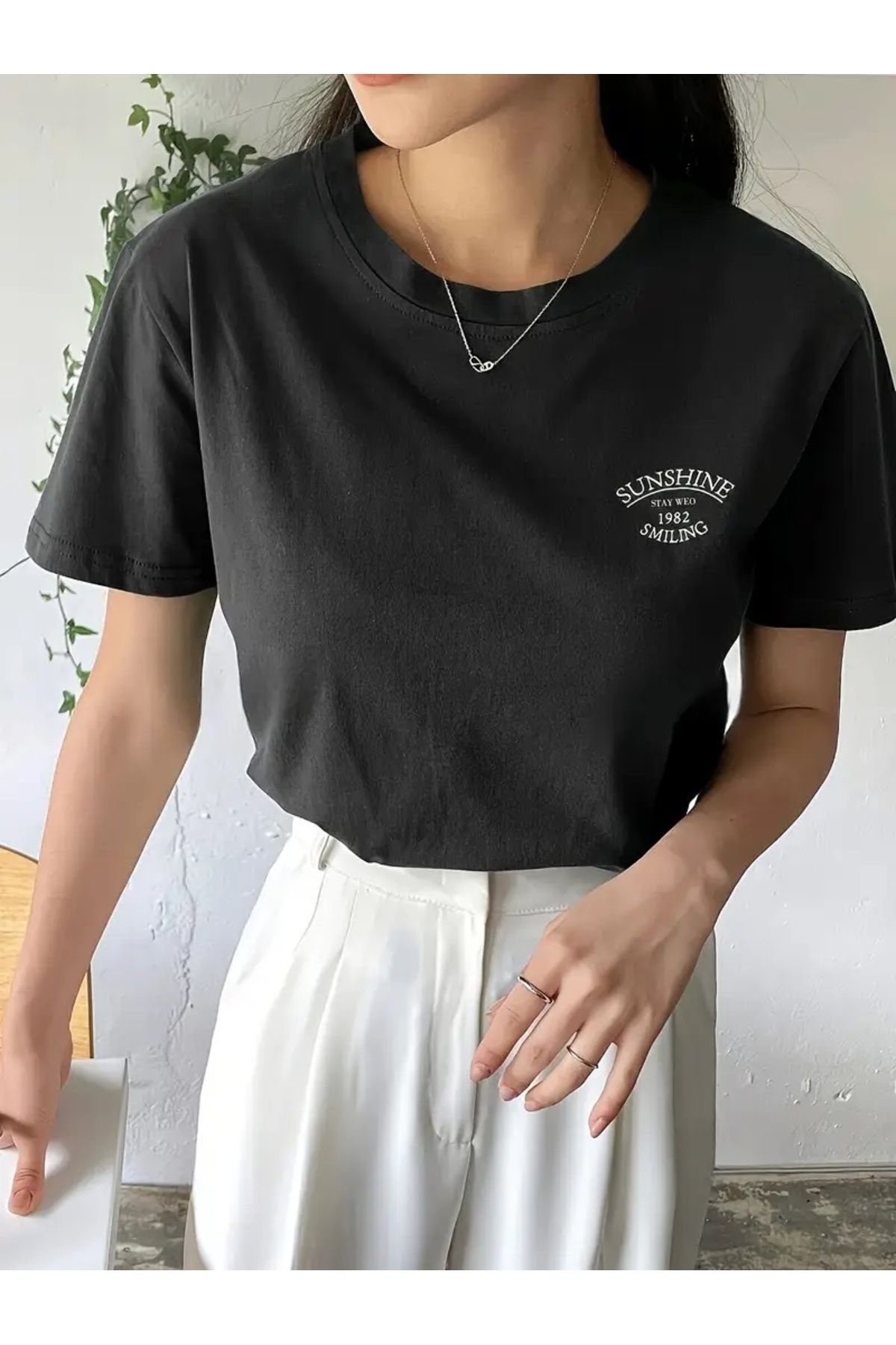 Hunors Sportswear & Company Unisex Kadın/Erkek Siyah Baskılı Oversize T-shirt