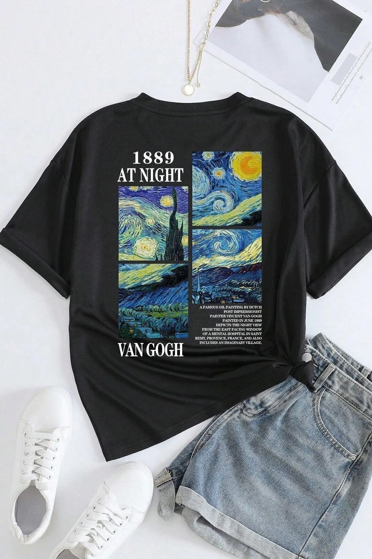 Hunors Sportswear & Company Unisex Kadın/Erkek Oversize Baskılı Pamuklu Bisiklet Yaka Kısa Kollu T-shirt