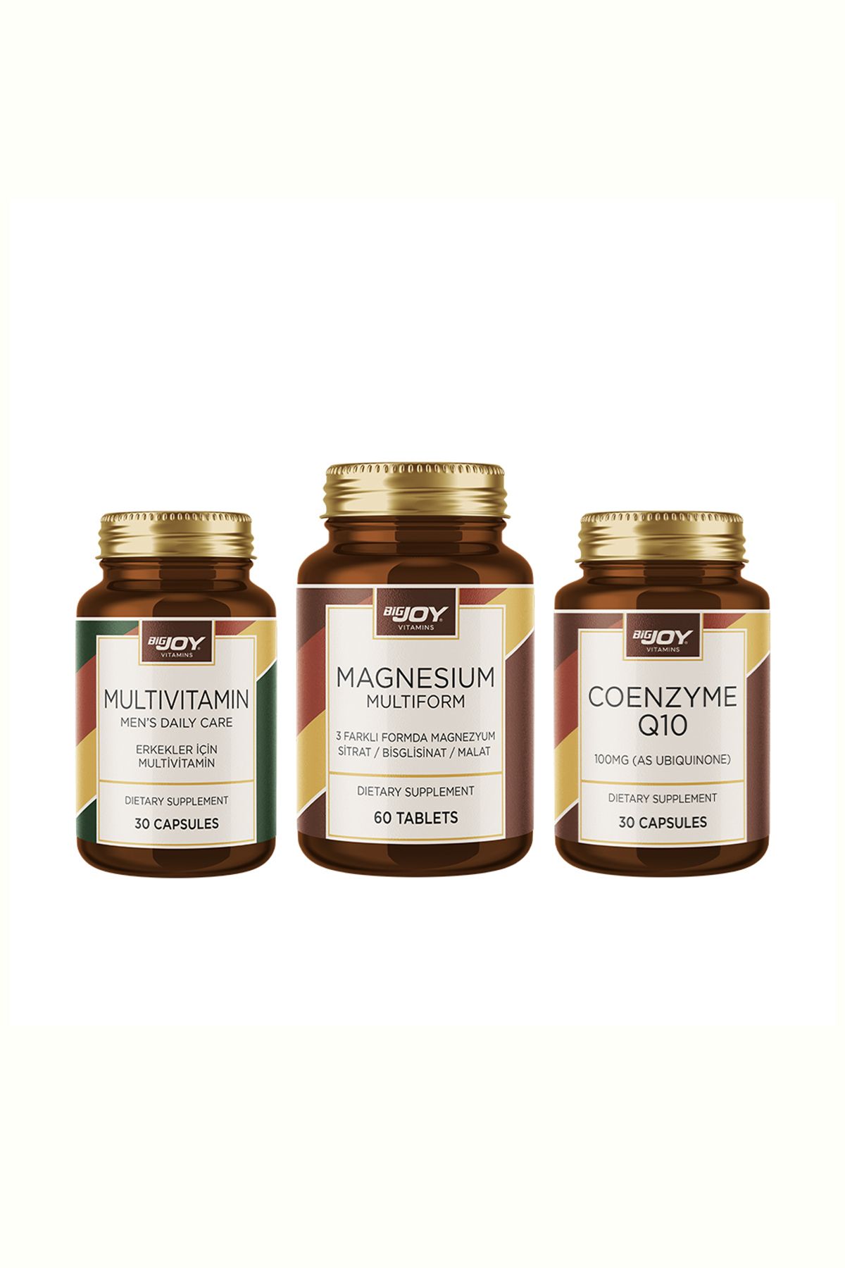 Bigjoy Vitamins Erkekler İçin Vitamin&Mineral Paketi-2 Multivitamin + Koenzim Q10 + Magnezyum Multiform