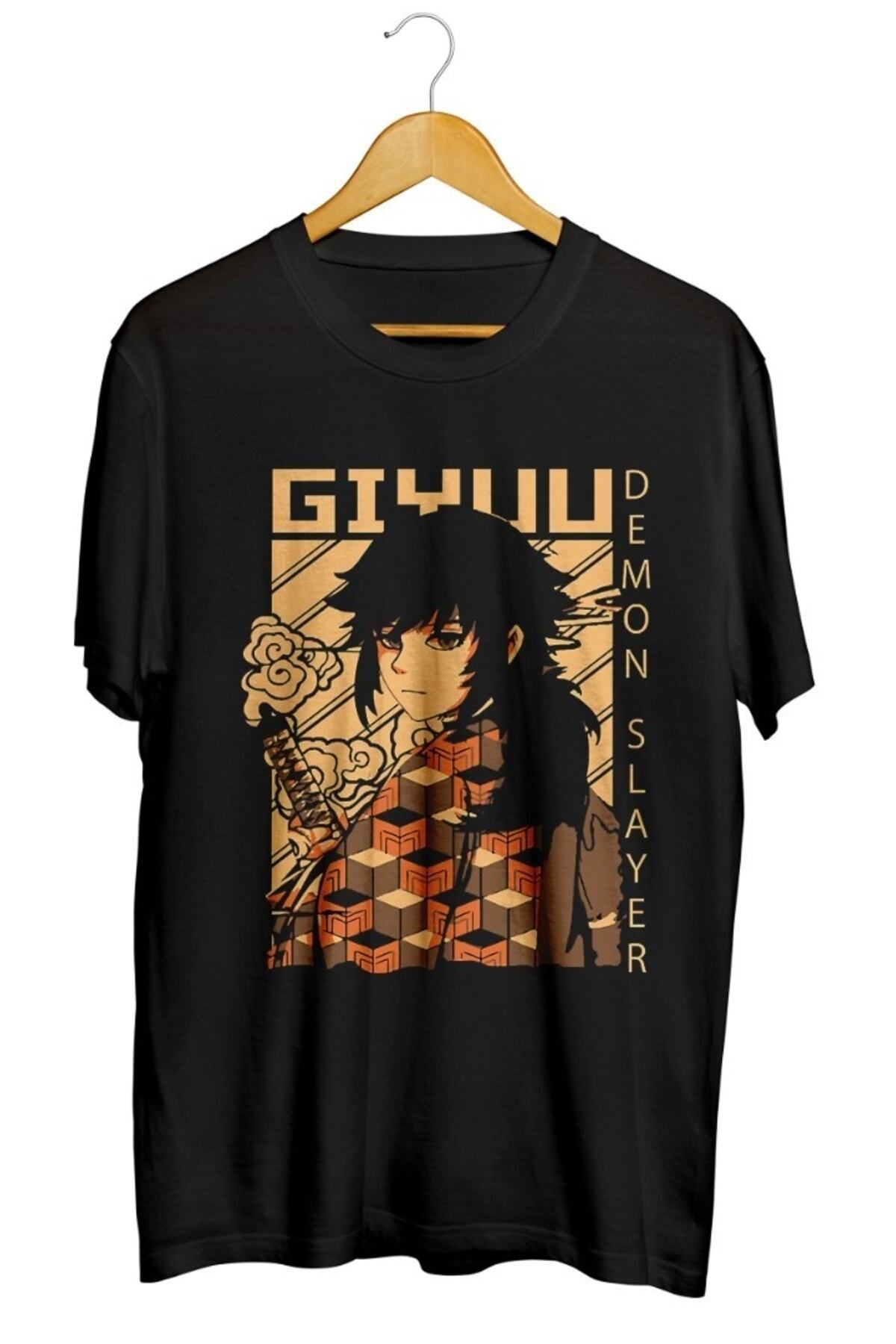 Miba Store Demon Slayer Giyuu Baskılı Unisex Tişört