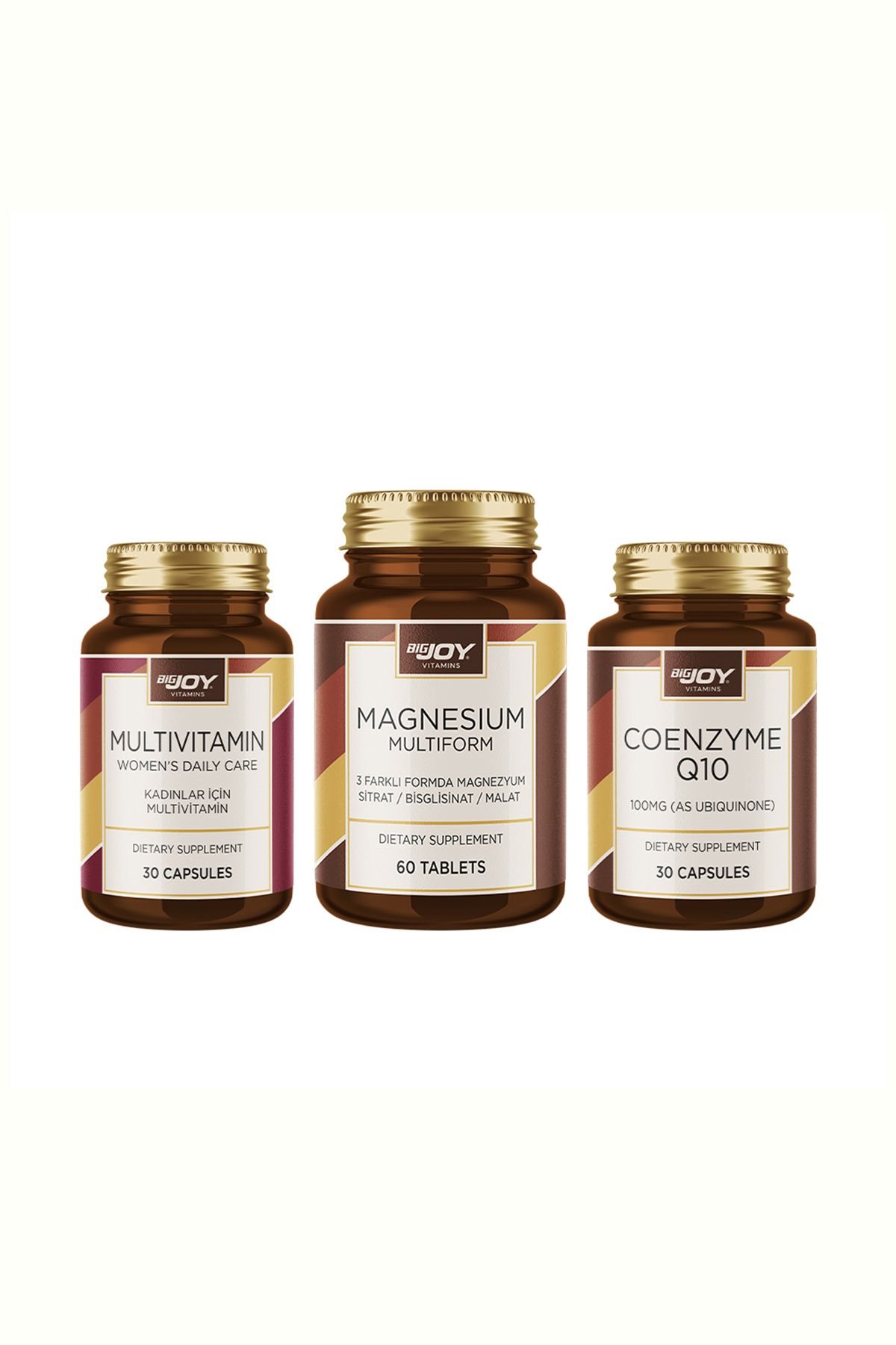 Bigjoy Vitamins Kadınlar İçin Vitamin&Mineral Paketi-2 Multivitamin + Koenzim Q10 + Magnezyum Multiform