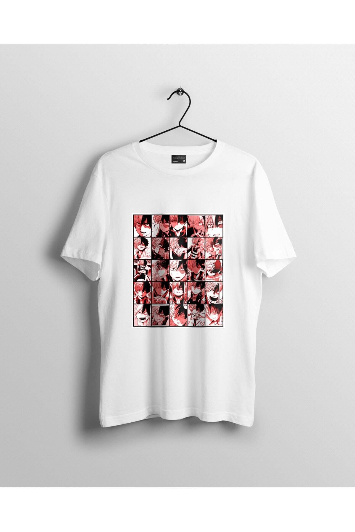 Miba Store Todoroki Shoto Kolay My Hero Academia Anime Tişört