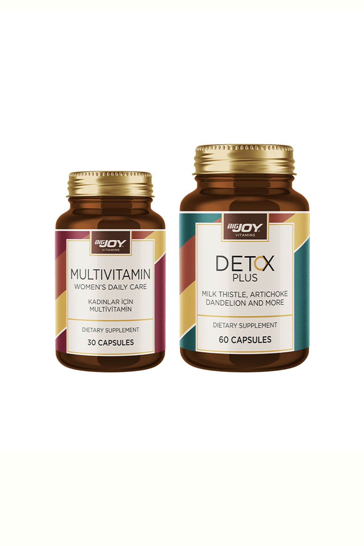 Bigjoy Vitamins Kadınlar İçin Vitamin&Bitkisel Ürün Paketi MULTIVITAMIN 30 Kapsül+DETOX PLUS 60 Kapsül