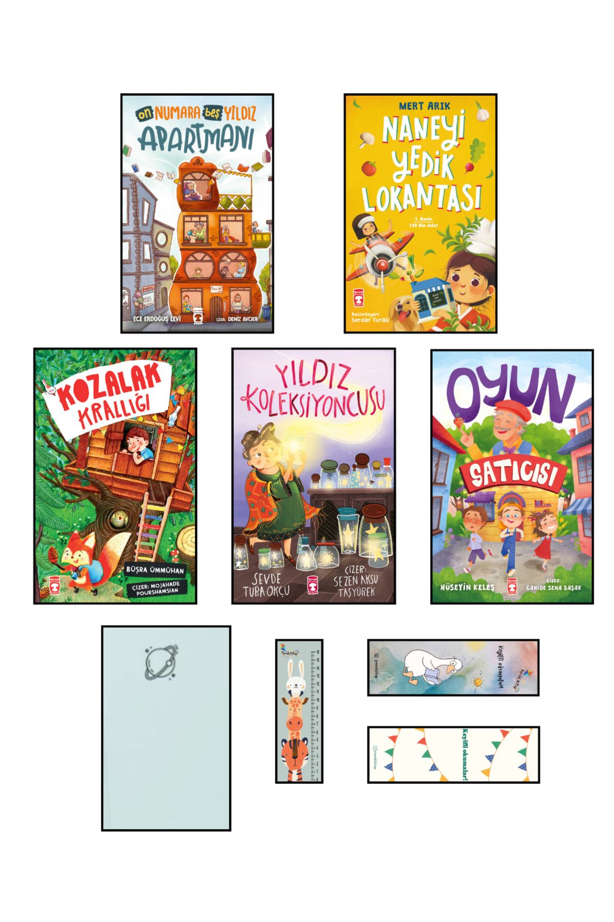 Timaş Çocuk 2. 3. Sınıf Okuma Seti 5 Kitap On Numara Beş Yıldız/Kozalak Krallığı/Naneyi Yedik/Yıldız Koleksiyon