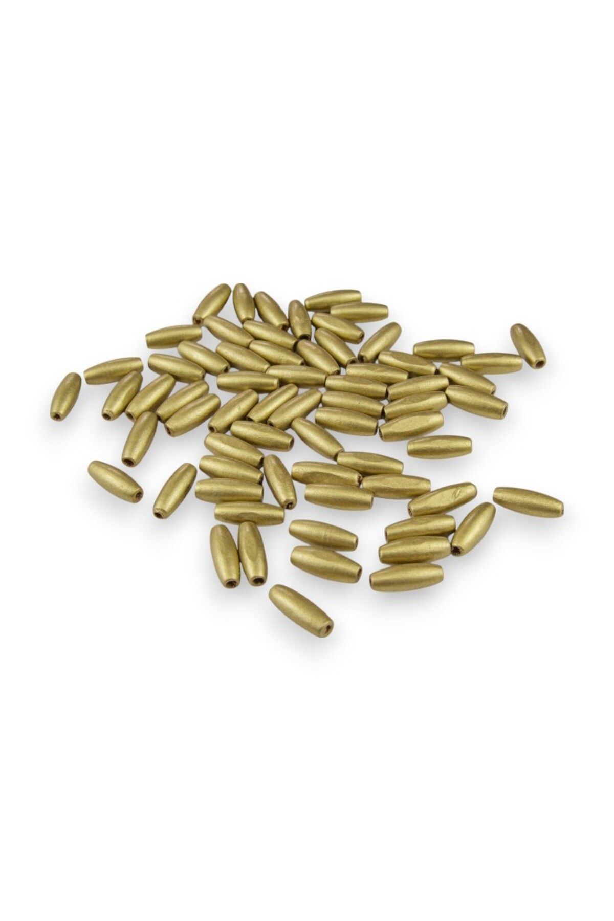 Serhat Aksesuar ve El İşçilik 12 mm Altın Sarısı (22X6 MM) Ahşap Boncuk 35 gr (100 ADET)