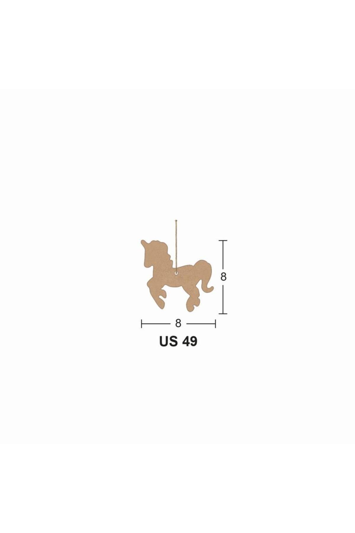 İstanbul Hobi Ahşap Unicorn 8x8cm 8mm US49