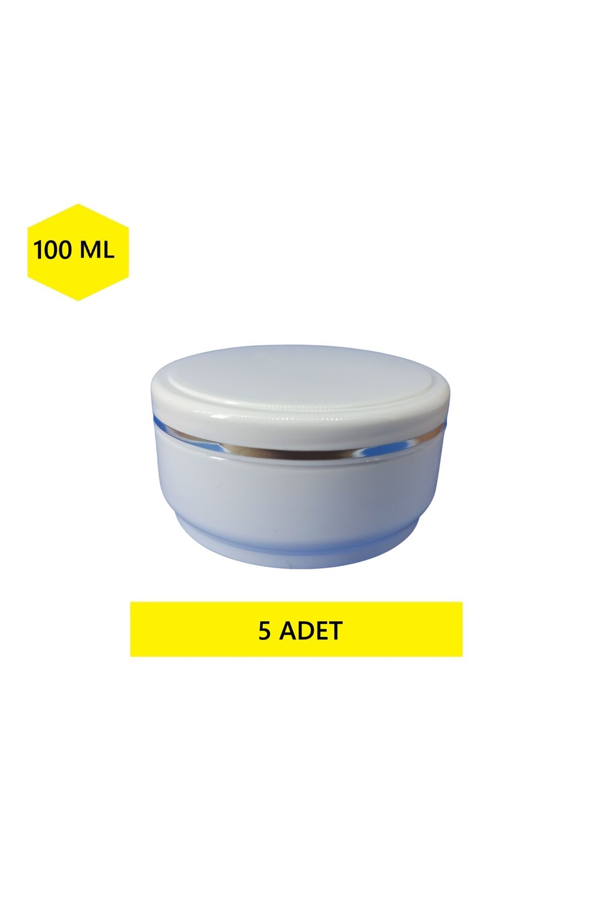 demethome 100 Ml Boş Pomat-krem-kozmetik Kutusu 100 cc Plastik Krem Kavanozu 1-5-10-25-50-100-250 Adet Şeçenek