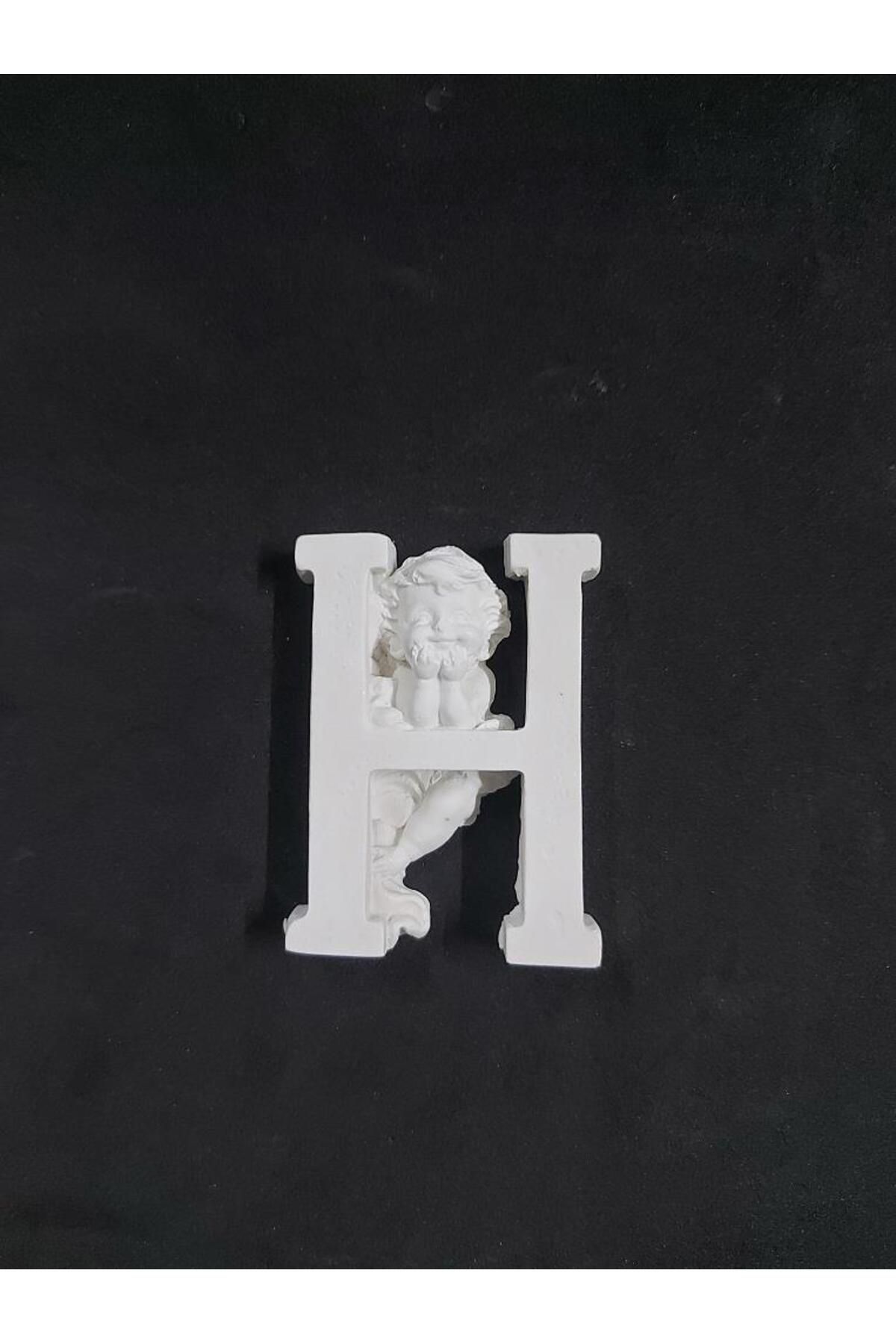 ehobici Polyester Harf Melekli -H- 7,5x5,5cm P395