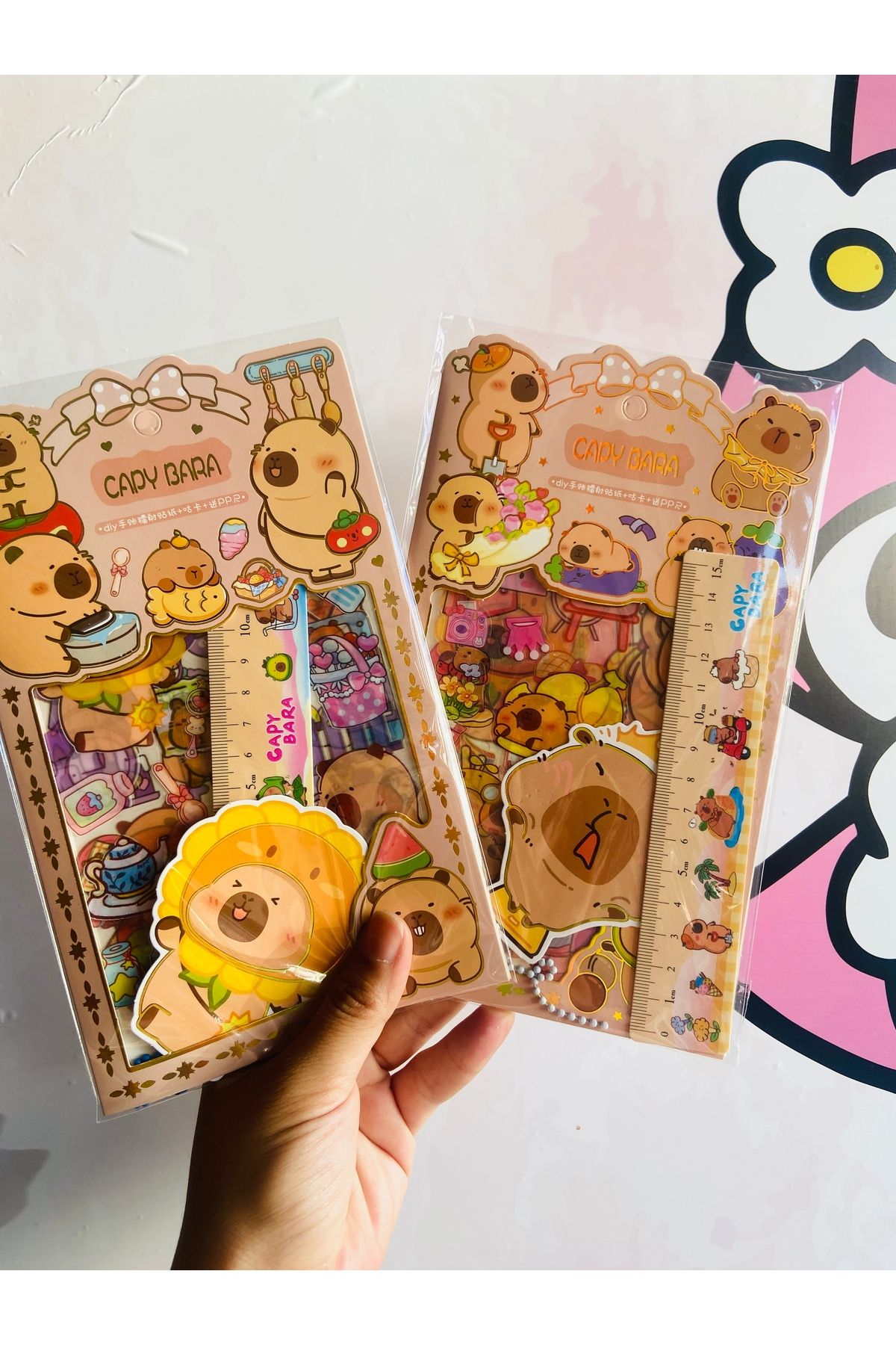 synshop Capybara Kapibara Sticker Seti 4 Sayfa Cetvel Anahtarlık (Anahtarlık Modeli Farklılık Gösterebilir)