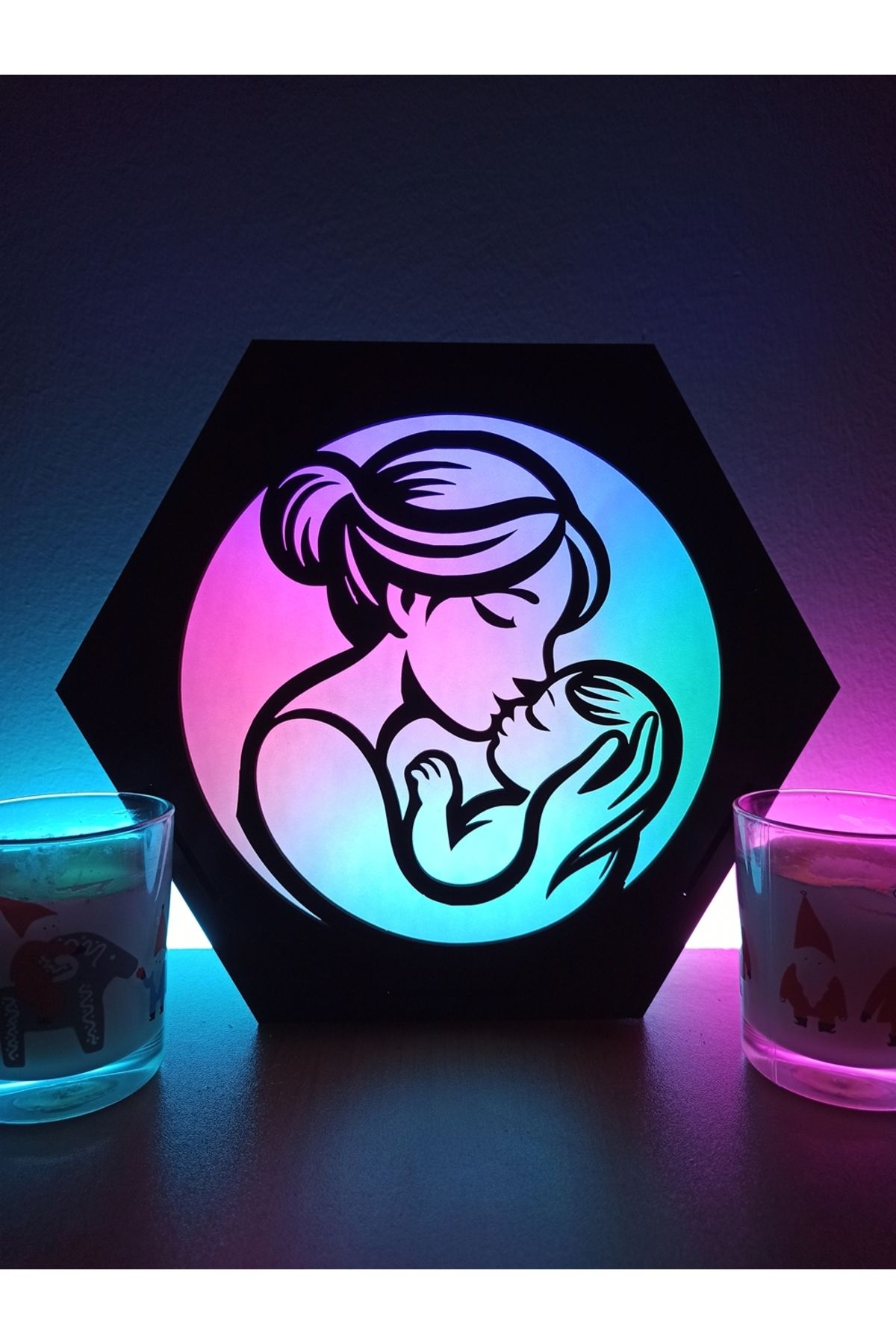 FOREVHOME Anne ve Bebek Masaüstü Dekoratif Lamba