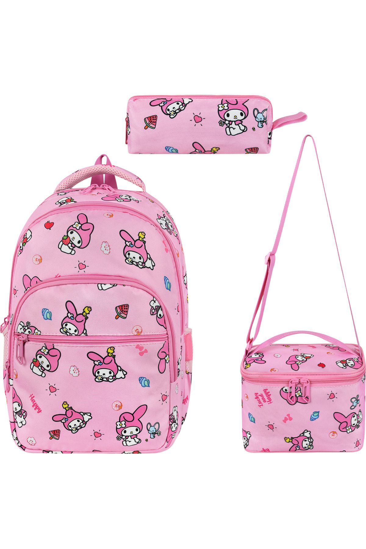 QL ACCESSORY Melody Termal Beslenmeli Kalemlikli 3 lü set Lüx İlk Okul Çantası