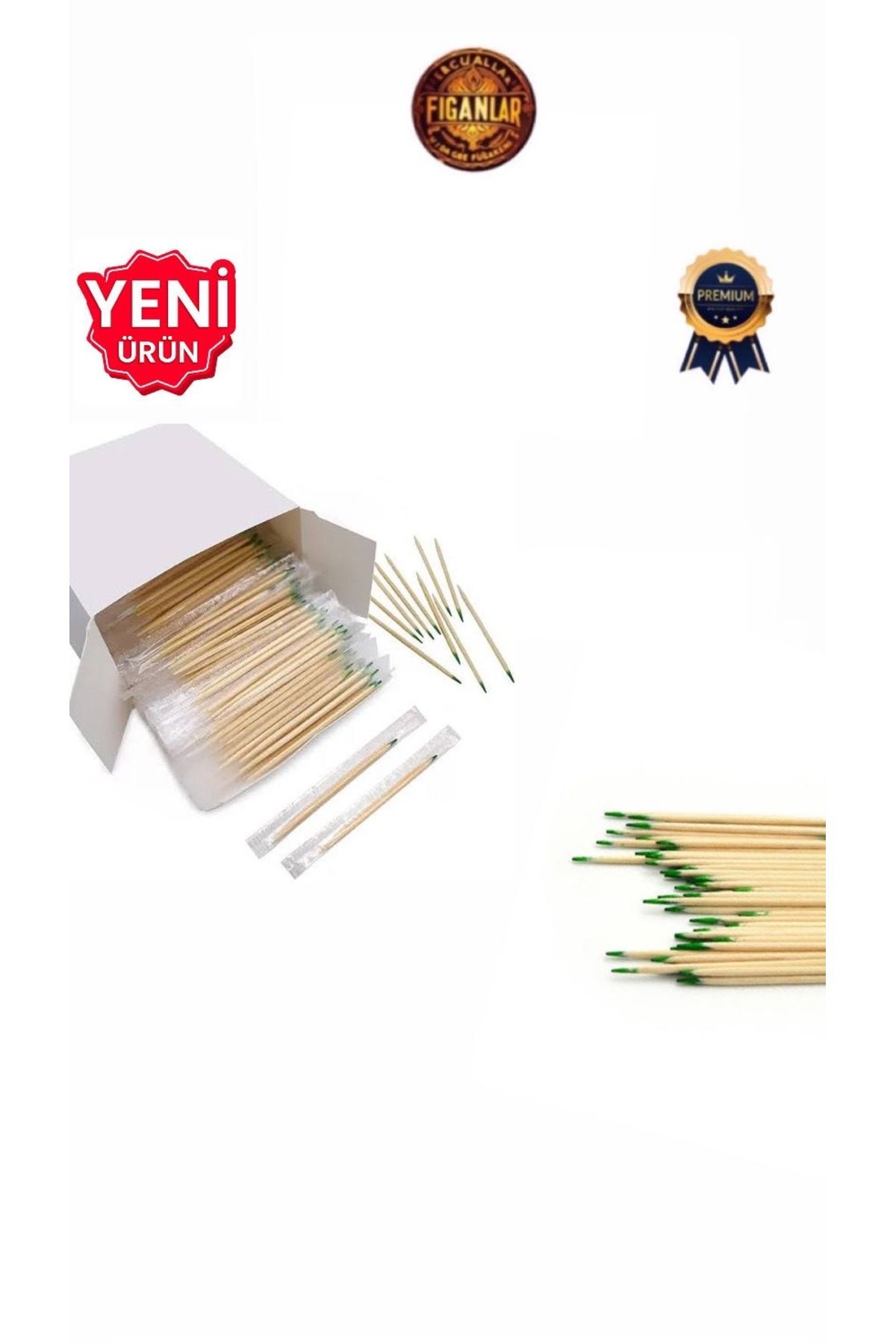 figanlar ambalaj YENİ Nane Aromalı Mentollü Kürdan 2 Paket 1000 Adet Kullan At Kürdan