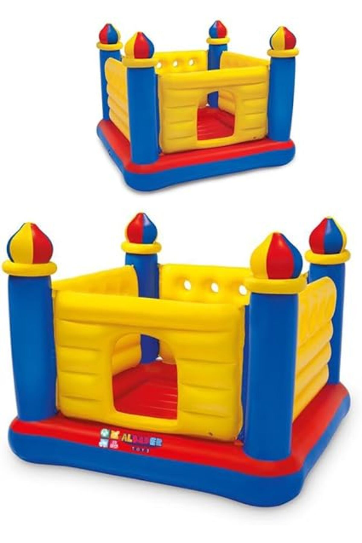 ALBADER-Inflatable Castle - Yellow Inflatable Bouncer, Kids Castle Party Bounce House For Kids 8