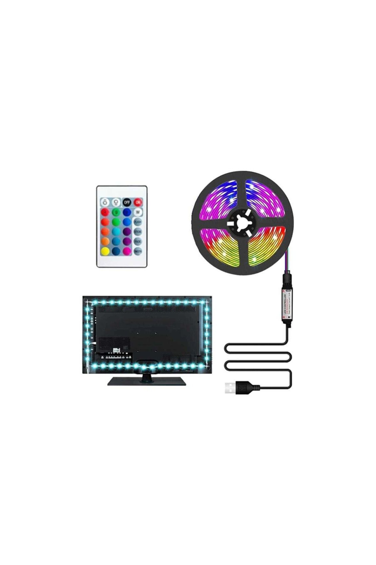 Cata USB RGB Şerit LED TV Arkası Ambiyans