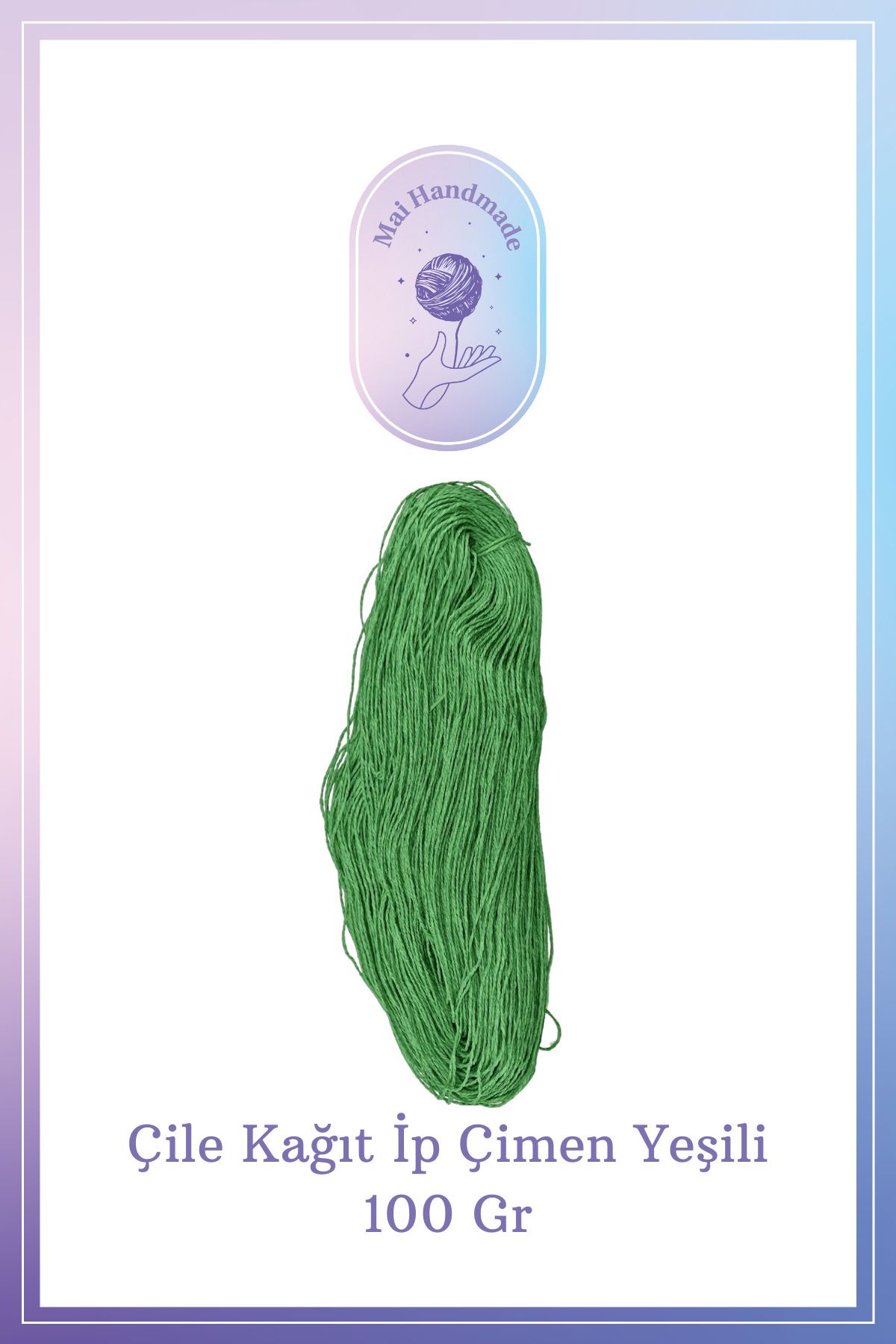 Mai Handmade Hobby ve Örgü Evi Kağıt Ip Örgü Ip 100 gram Doğal Kağıt İp – El Yapımı Dekoratif Örgü ve Paketleme İpi