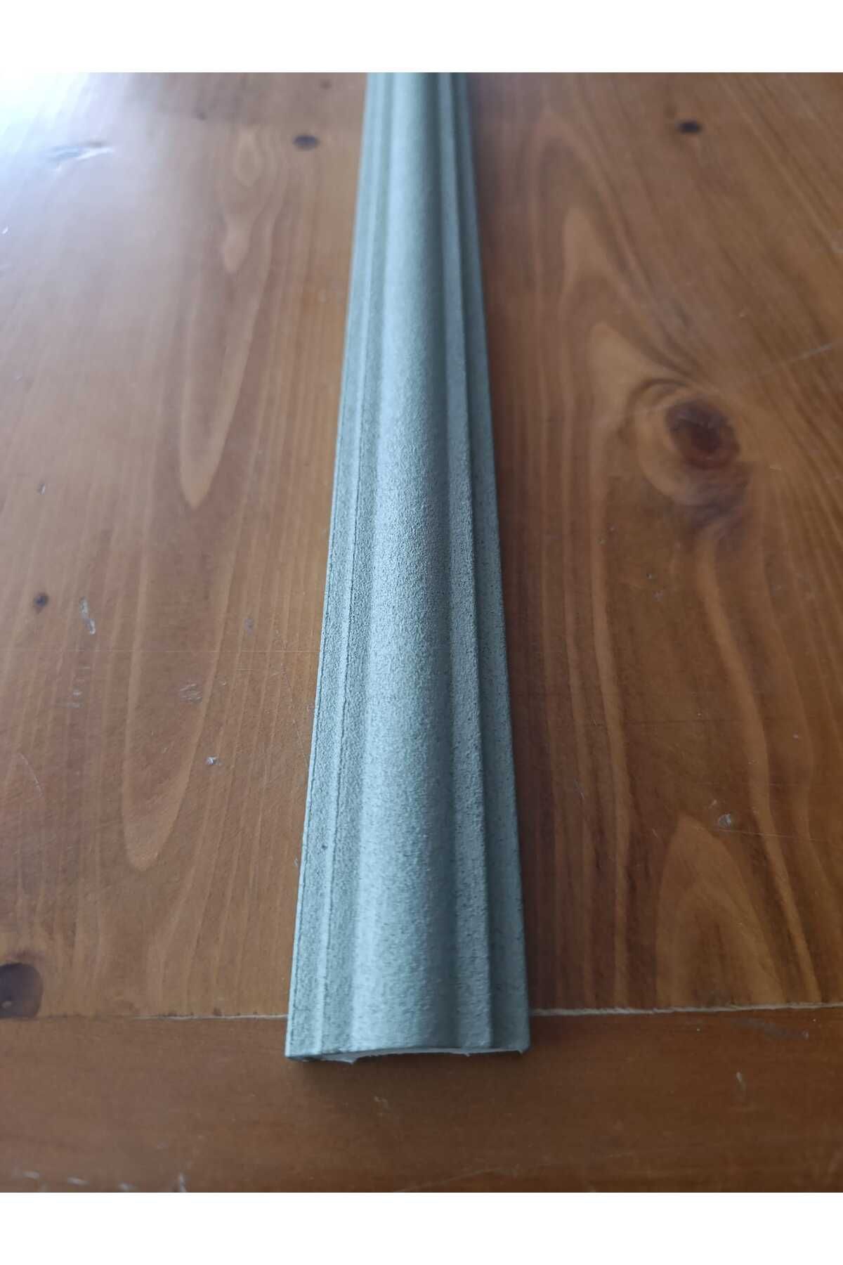 GÜÇLÜ 1 Adet (1 MT) Duvar Kaplama Dekoratif Boyalı Strafor Köpük Çıta (4 CM'LİK) - AÇIK GRİ Renk