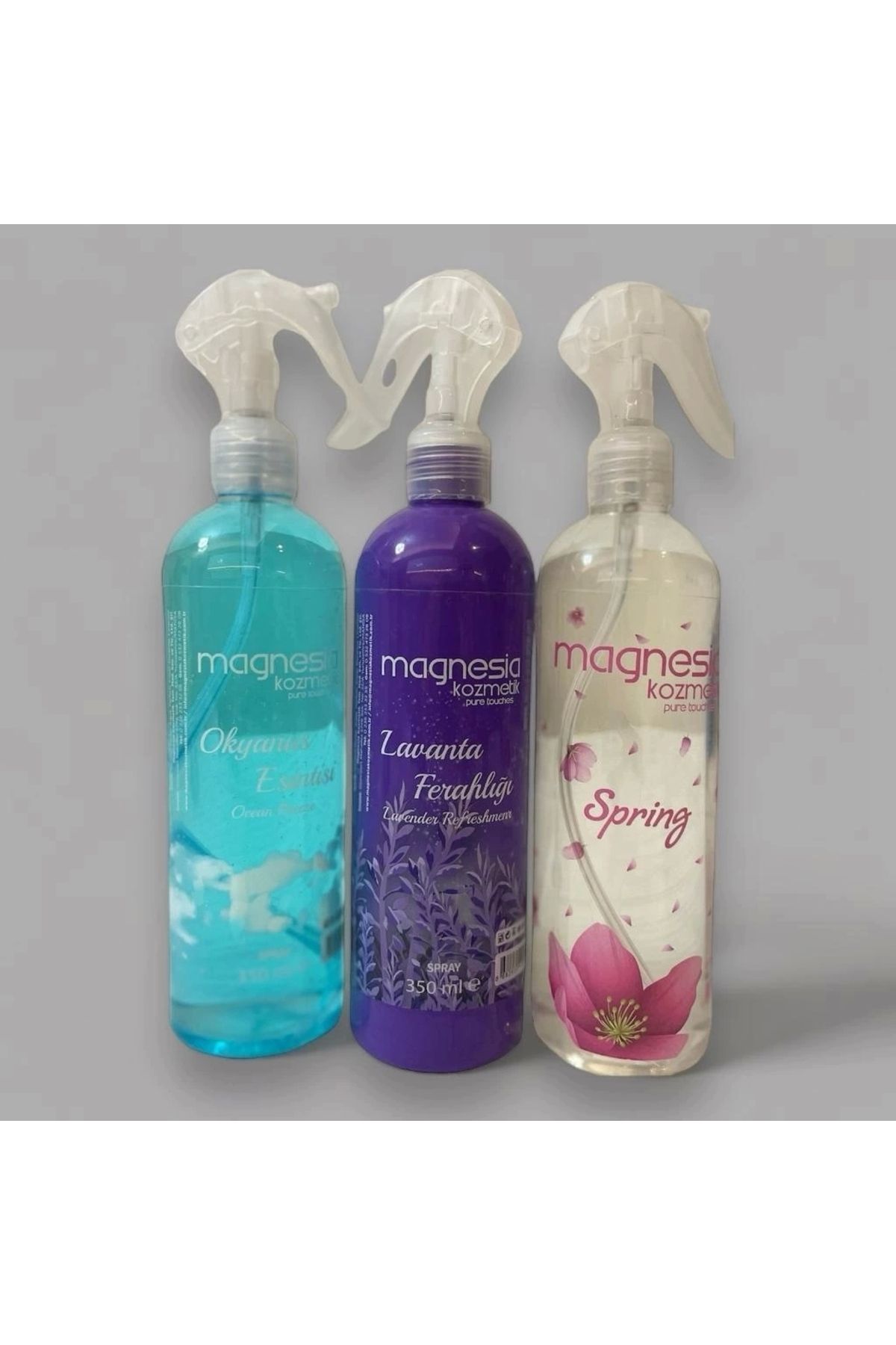 Magnesia Kozmetik Pure Touches Magnesia Oda Ve Ortam Spreyi 3'lü Set (lavanta,okyanus,spring)