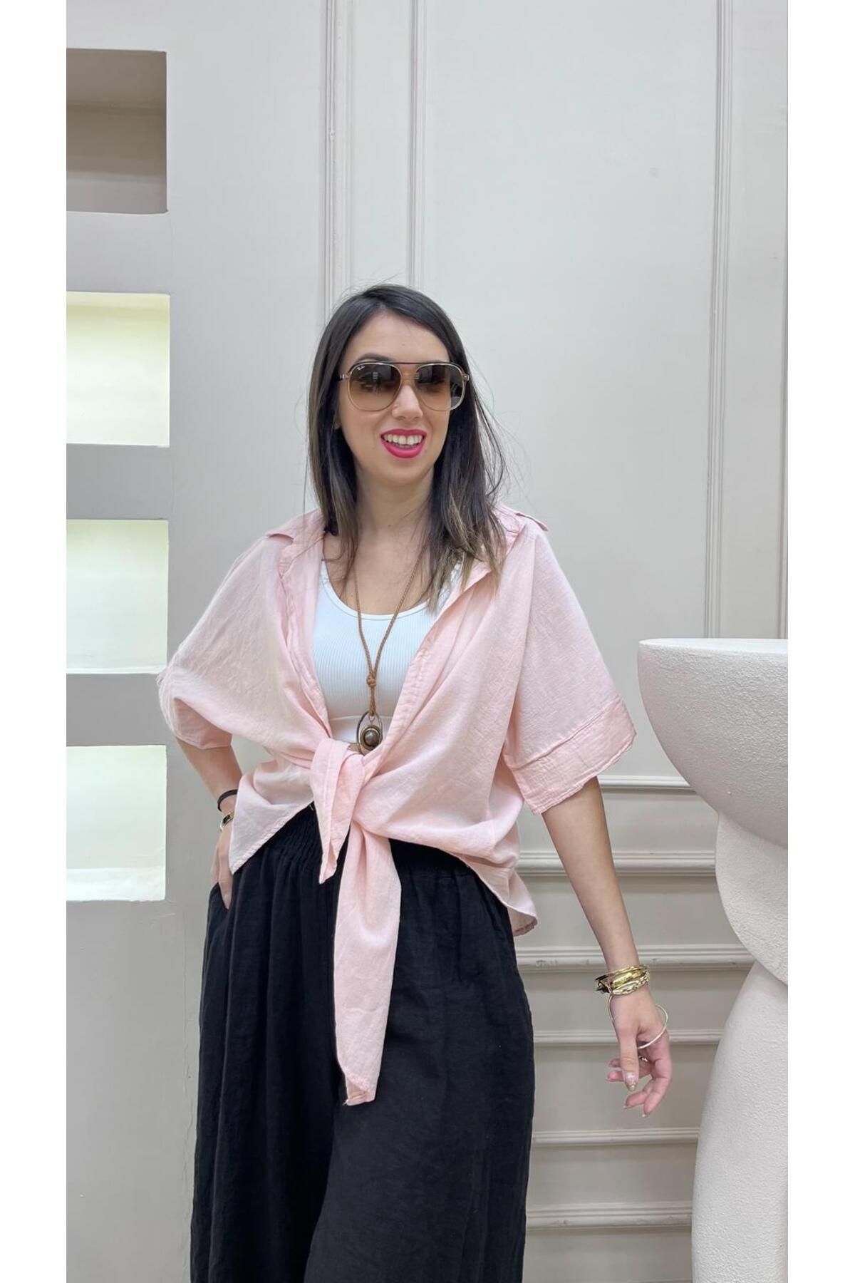 Meryemce Bağlamalı Bluz