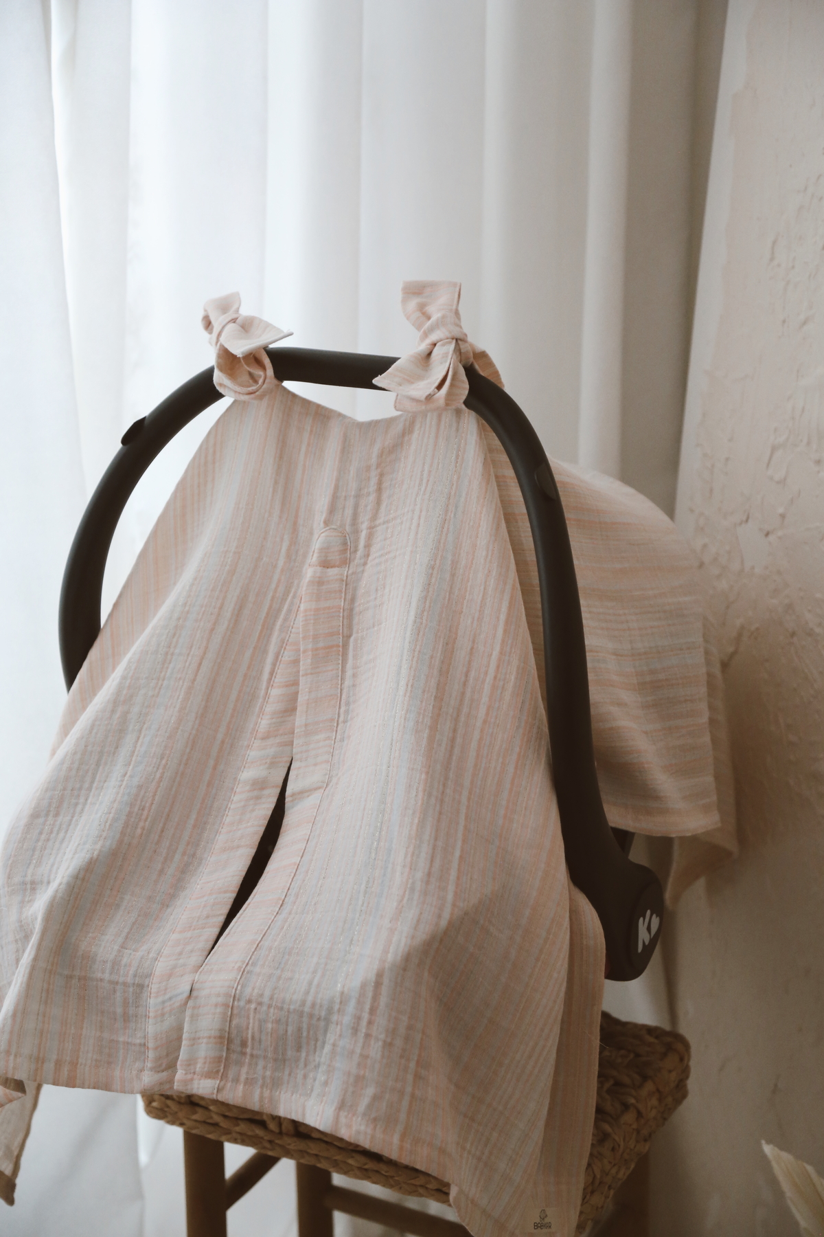 BabyKAR Parıltı Puset Örtüsü Müslin %100 Pamuk fotoğrafı 2 (önizleme)