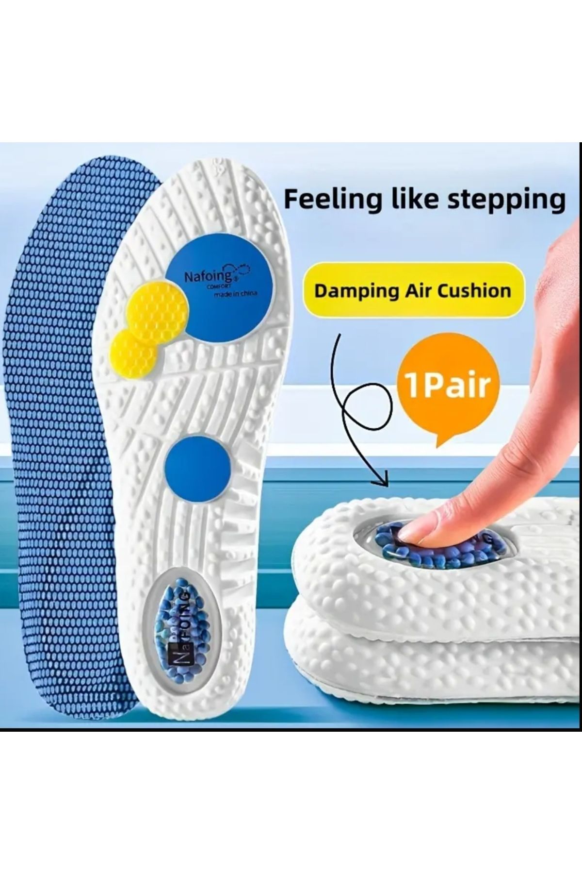 ORGANICYOU WENZHOU NAOBING 4D Yumuşak Kumaş Spor Tabanlıkları - Ultra Nefes Alabilen 45-46