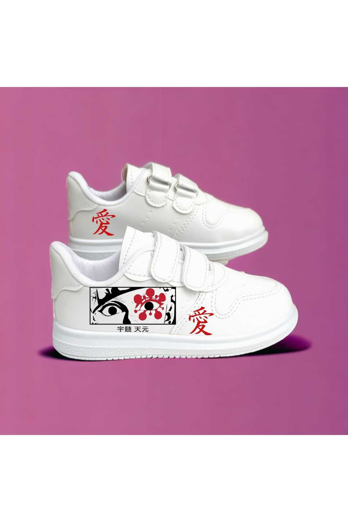 bhk desing Anime göz baskılı çocuk spor ayakkabı sneaker