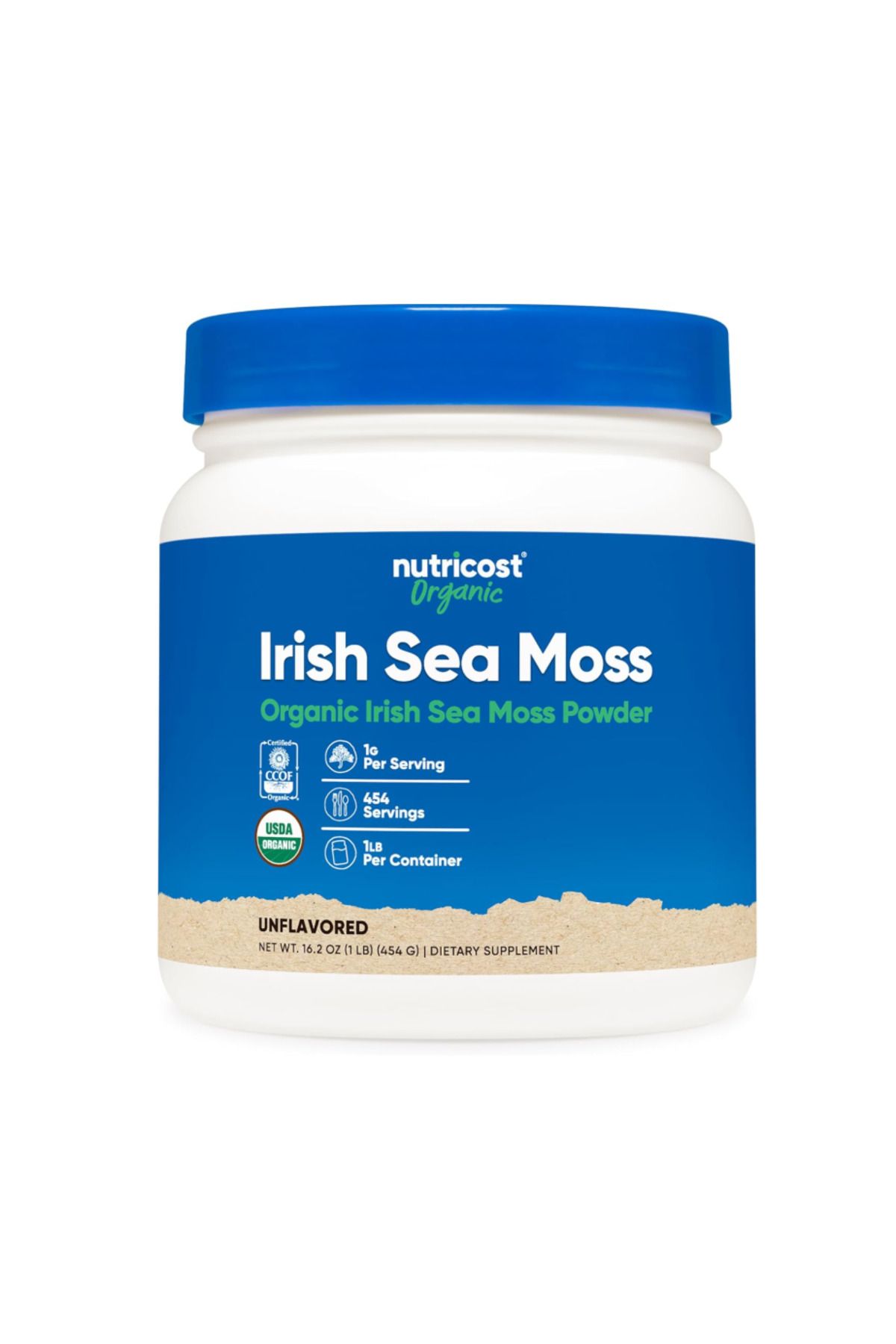 Nutricost , Organic Irish Sea Moss Powder, Unflavored, 16 oz (454 g)