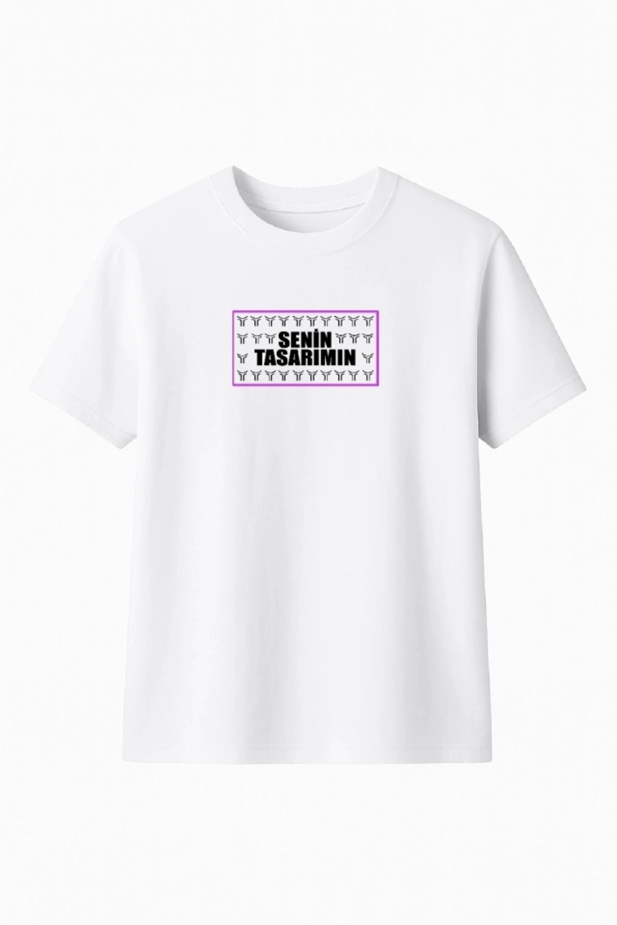 Silerra Çocuk Ön Sizin Tasarımınız Basic Tshirt - Beyaz