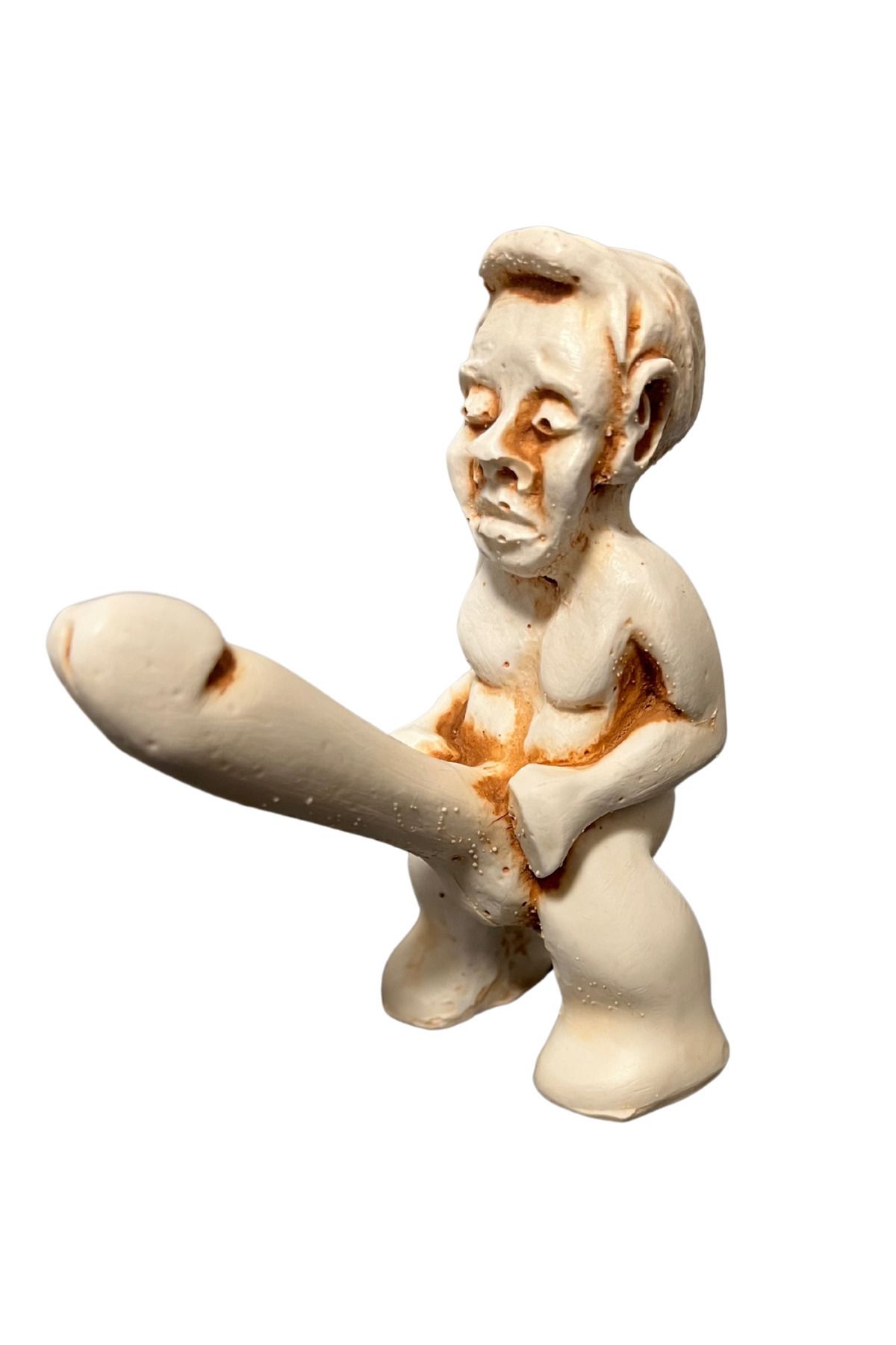 Saatistan Bereketsizlik Tanrısı Heykeli, 10 cm, Beyaz, Dekoratif ve şık tasarım