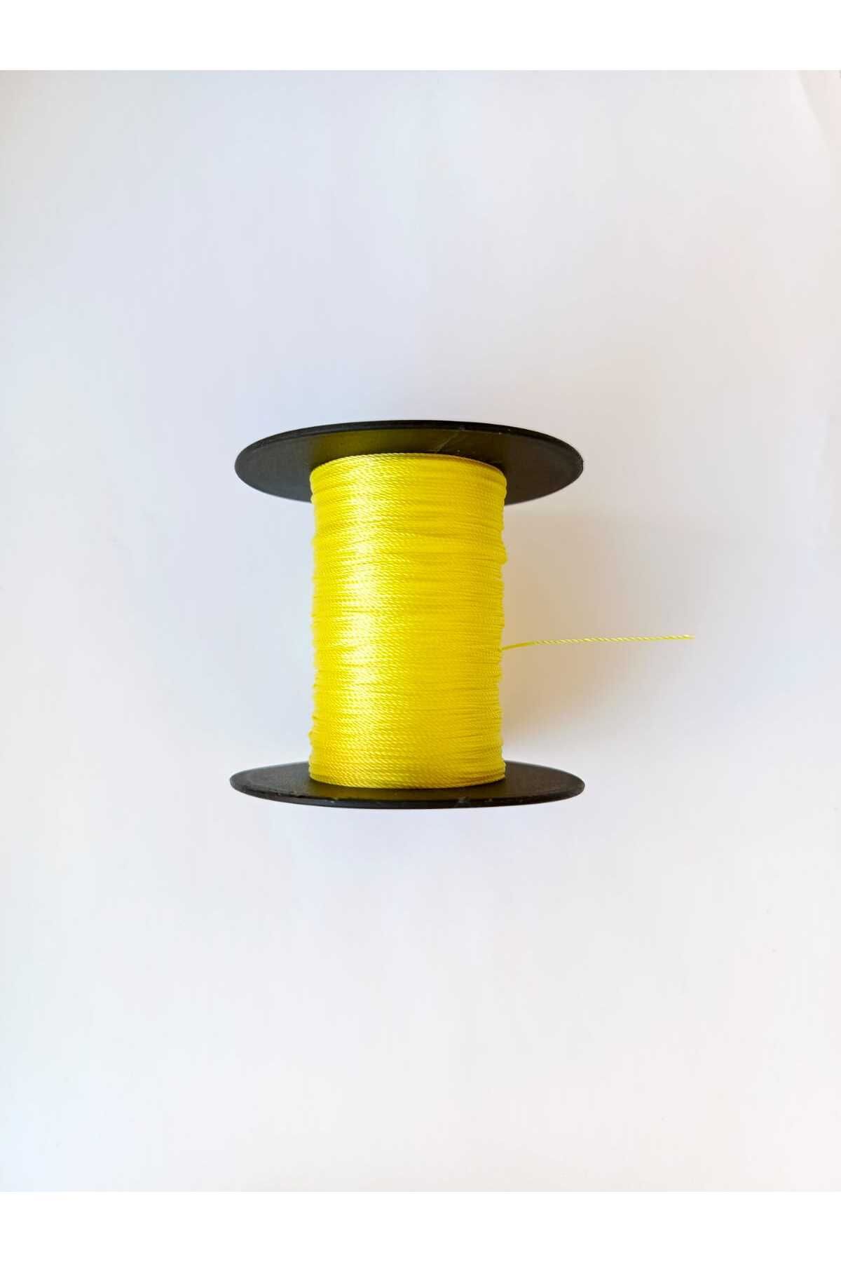Eskişehir hobi sanat 0.5 Mm 50 Metre Tesbih ipi Limon Sarı Renk